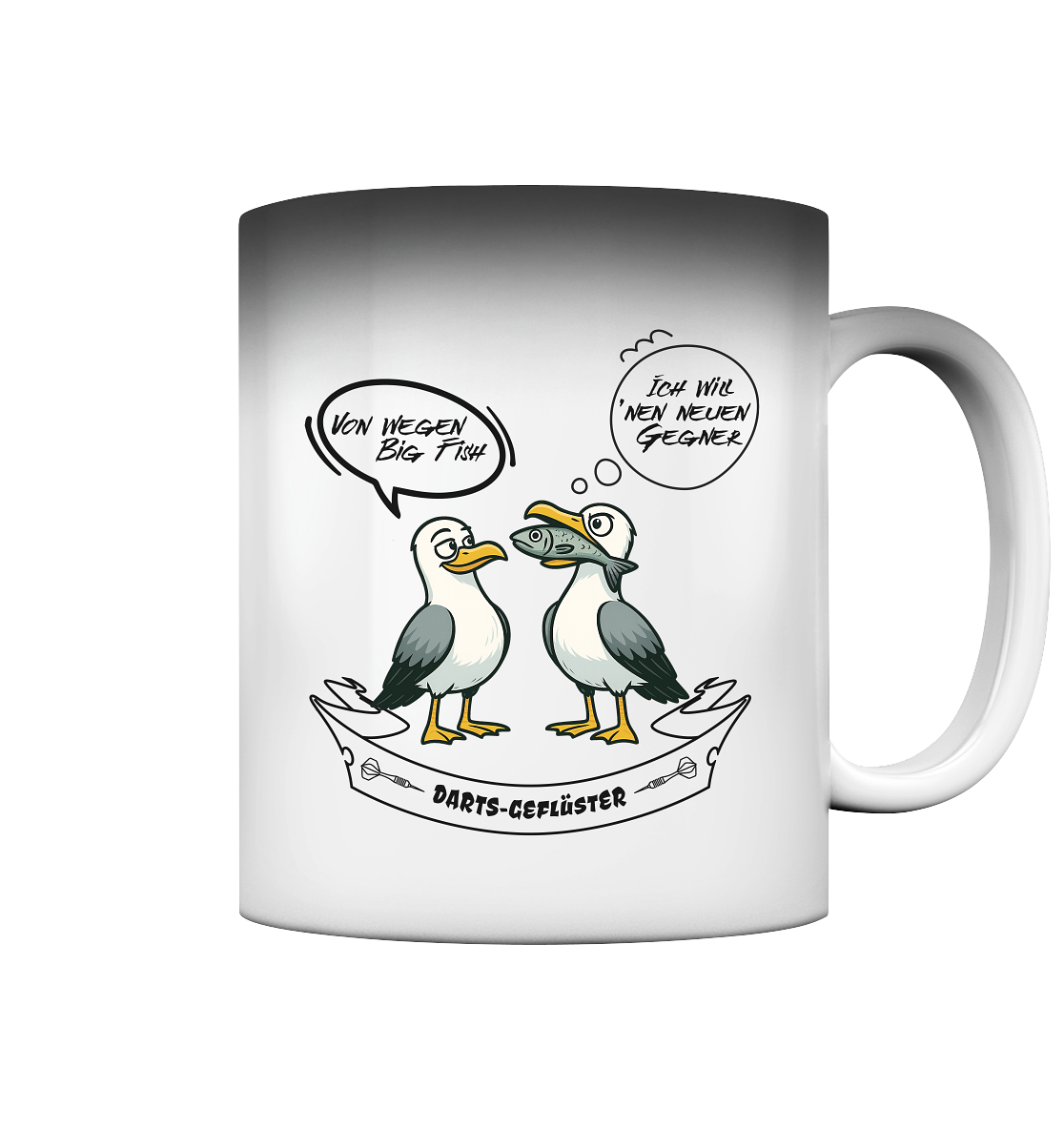 Darts-Tasse Motiv "Big Fish" - Magic Mug