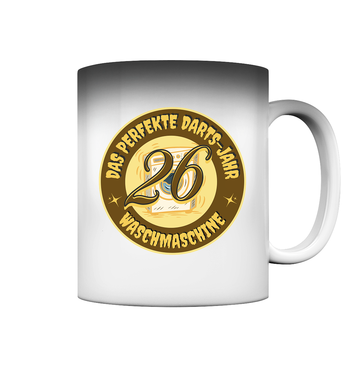 Darts-Tasse Motiv "Perfektes Dartsjahr " Magic Mug