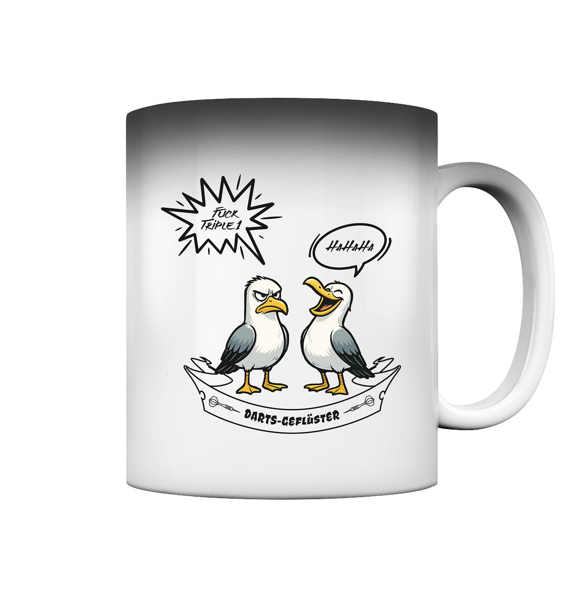 Darts-Tasse Motiv "Fuck Triple 1" - Magic Mug