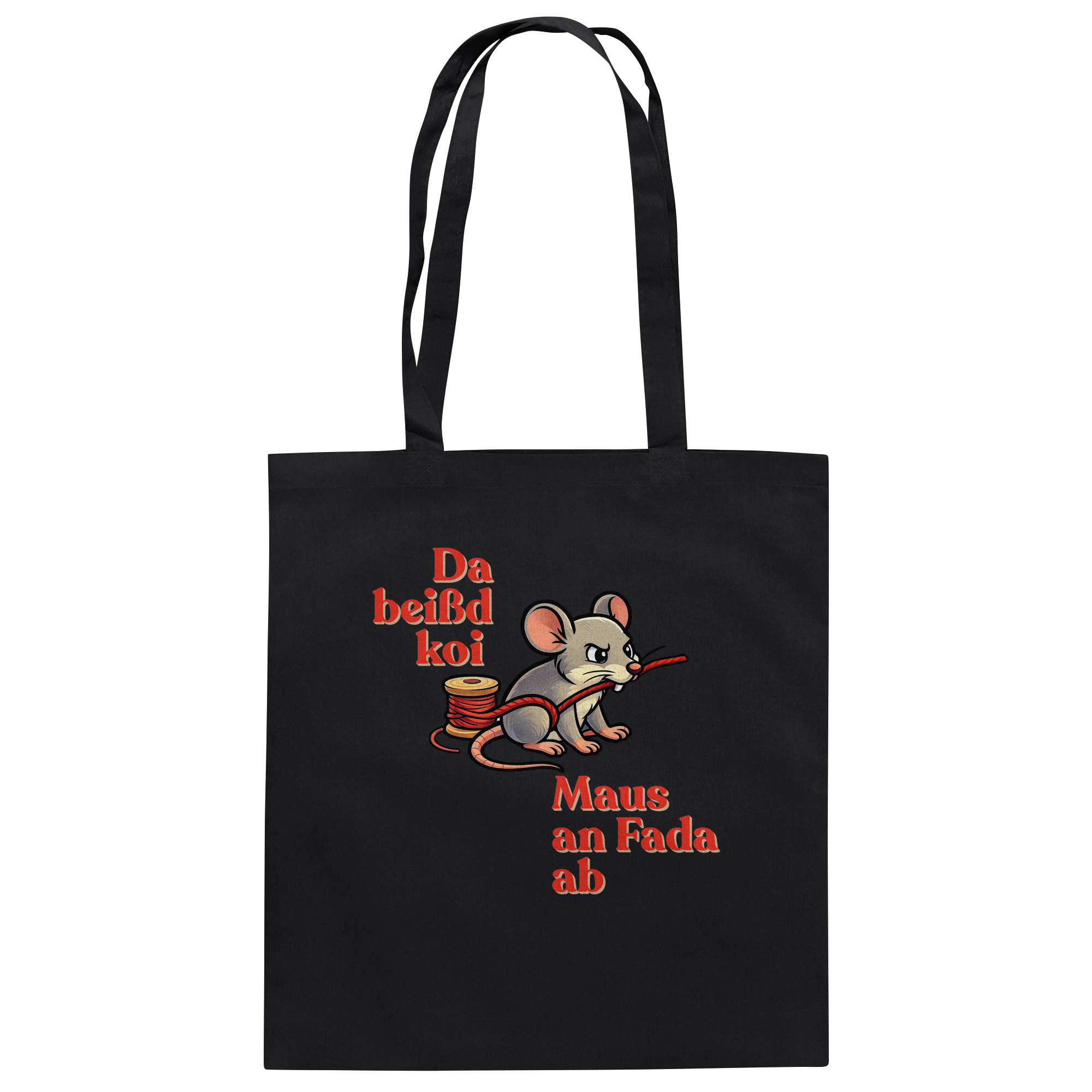 Einkaufstasche Motiv "Maus ond Fada"