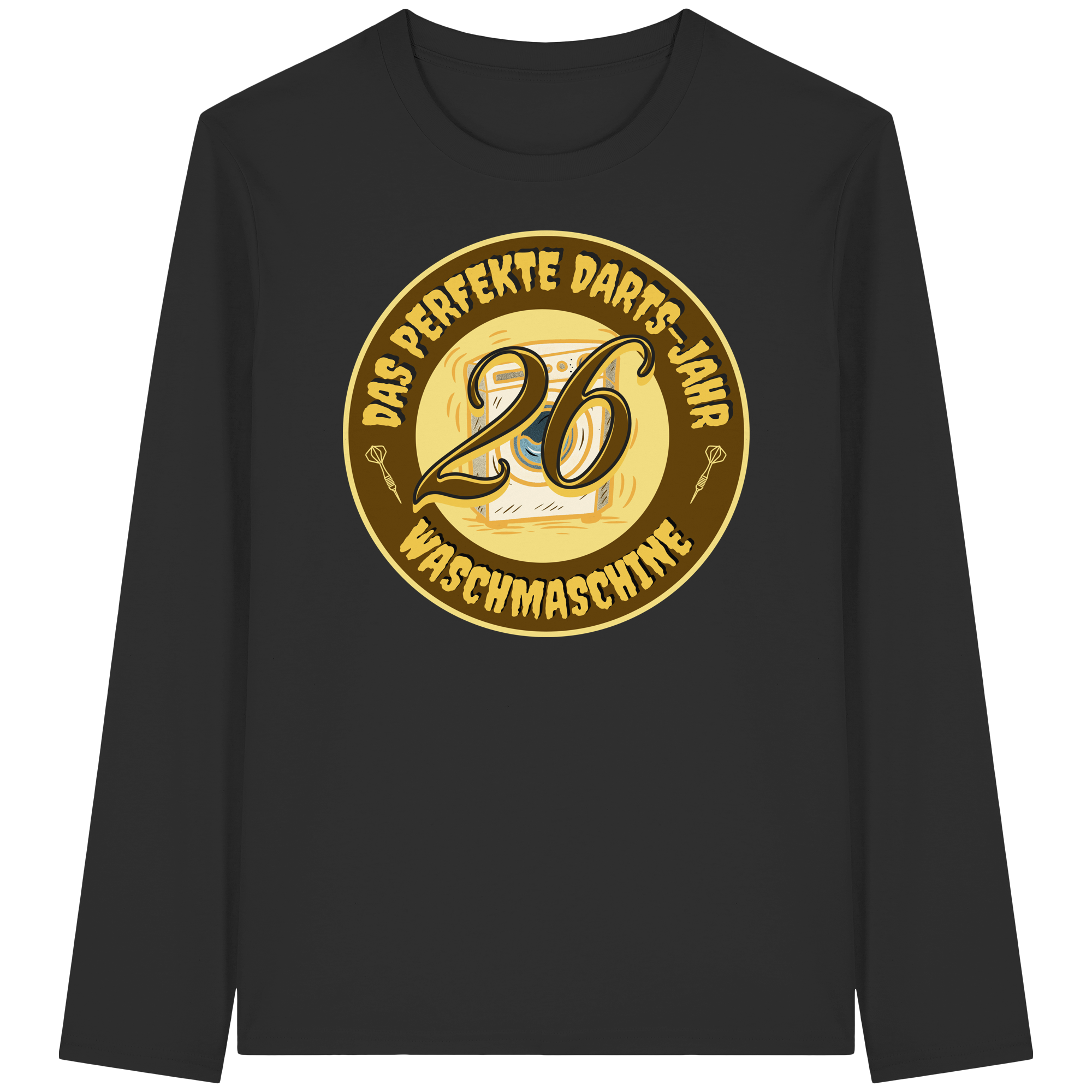 Darts-Longsleeve Motiv "Perfektes Dartsjahr" (Druck vorne)