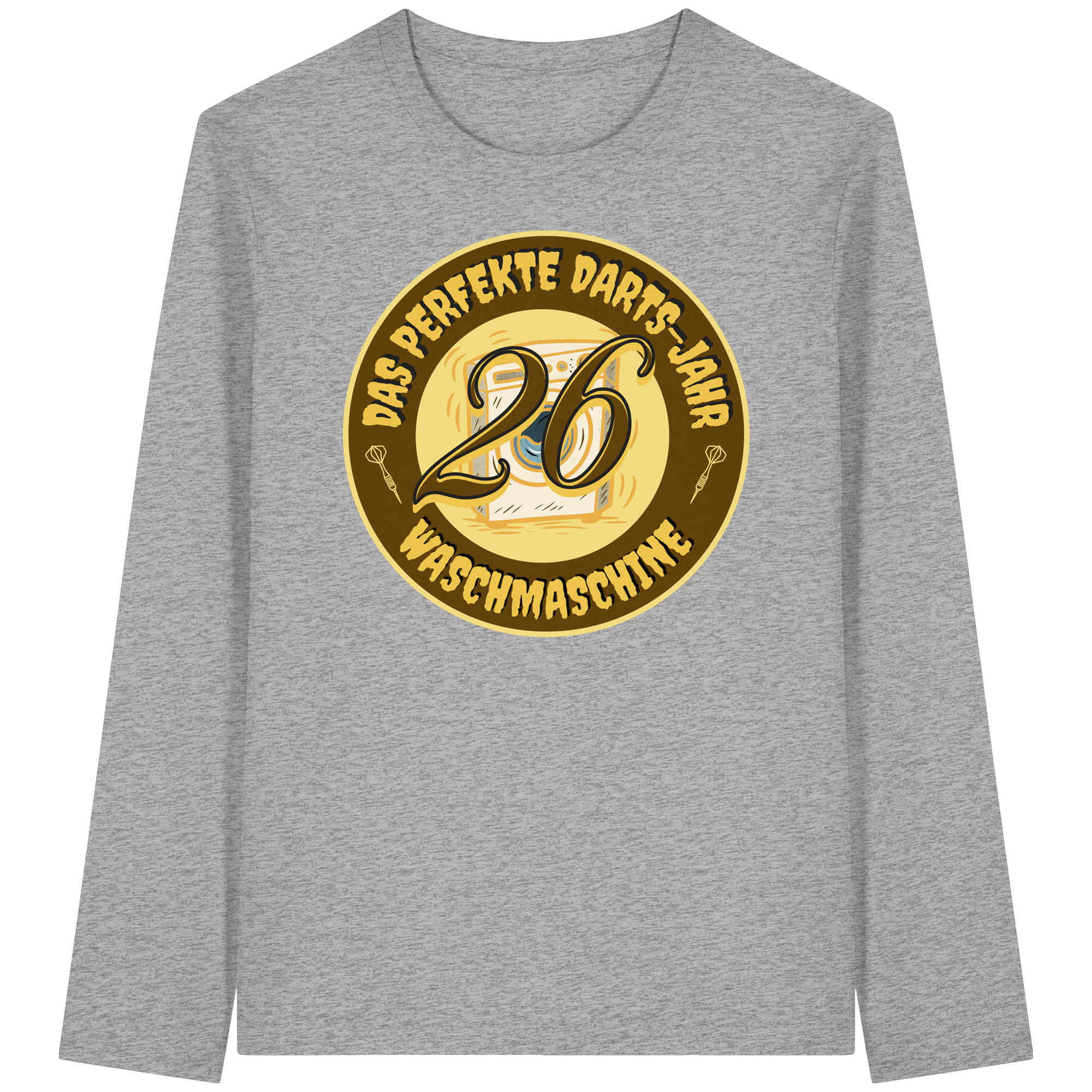 Darts-Longsleeve Motiv "Perfektes Dartsjahr" (Druck vorne)