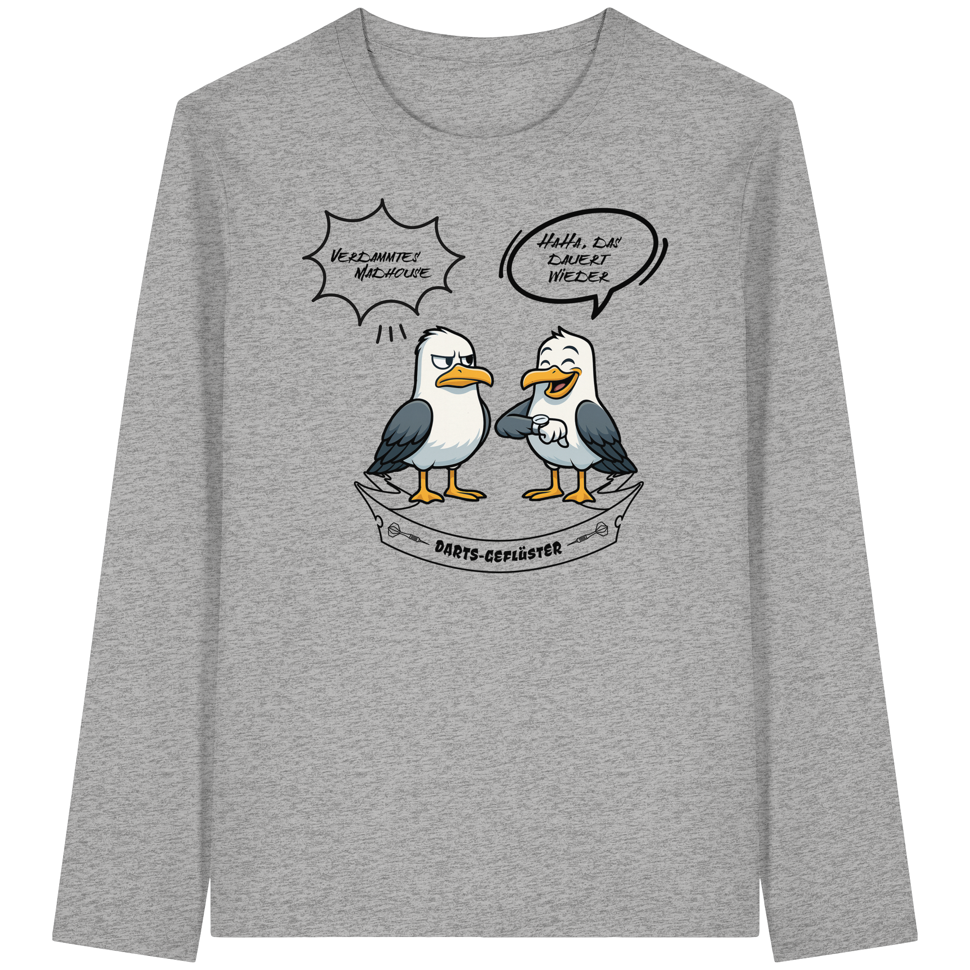 Darts-Langarmshirt Motiv "Madhouse" (Druck vorne)