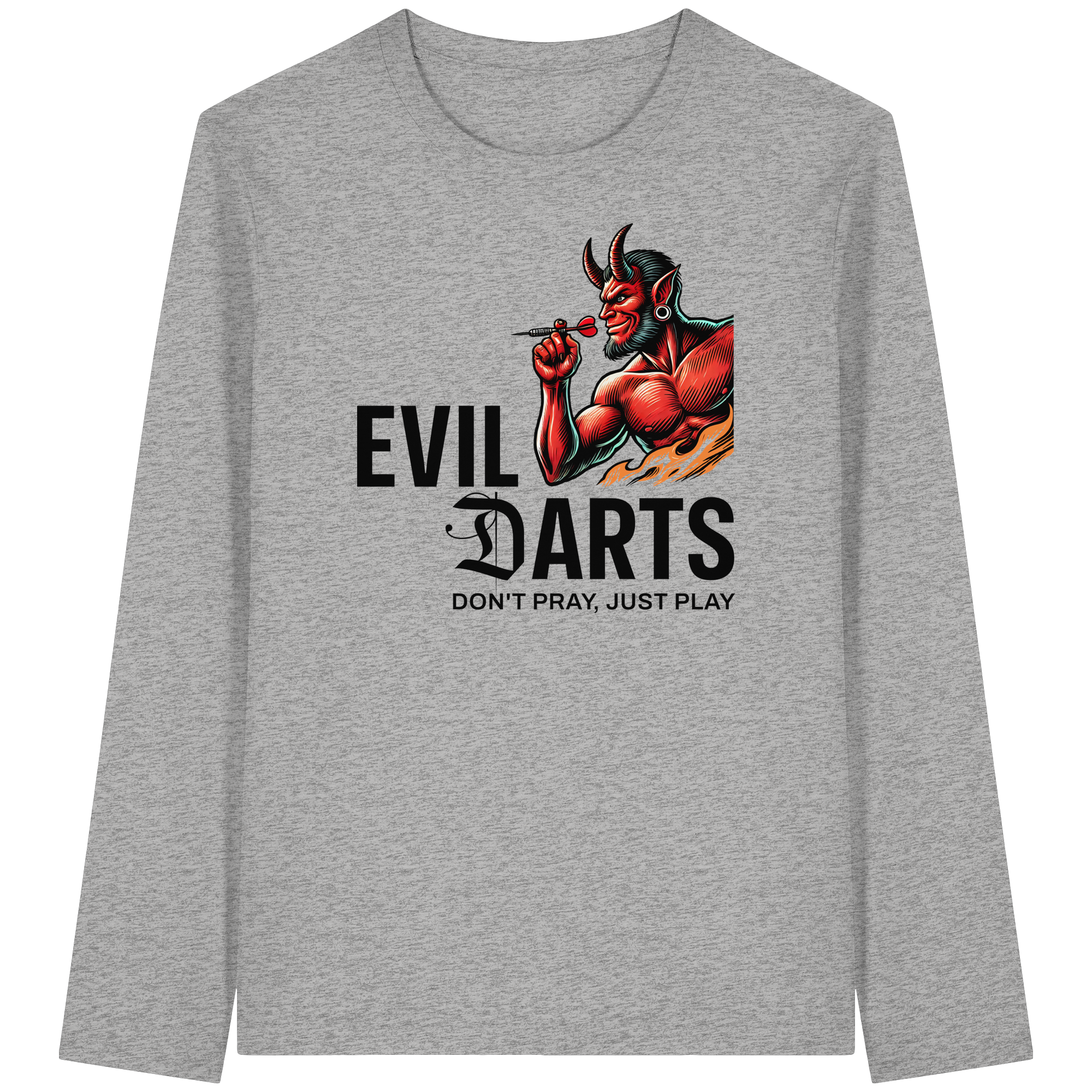 Darts-Longsleeve Motiv "Evil Darts" (Druck vorne)