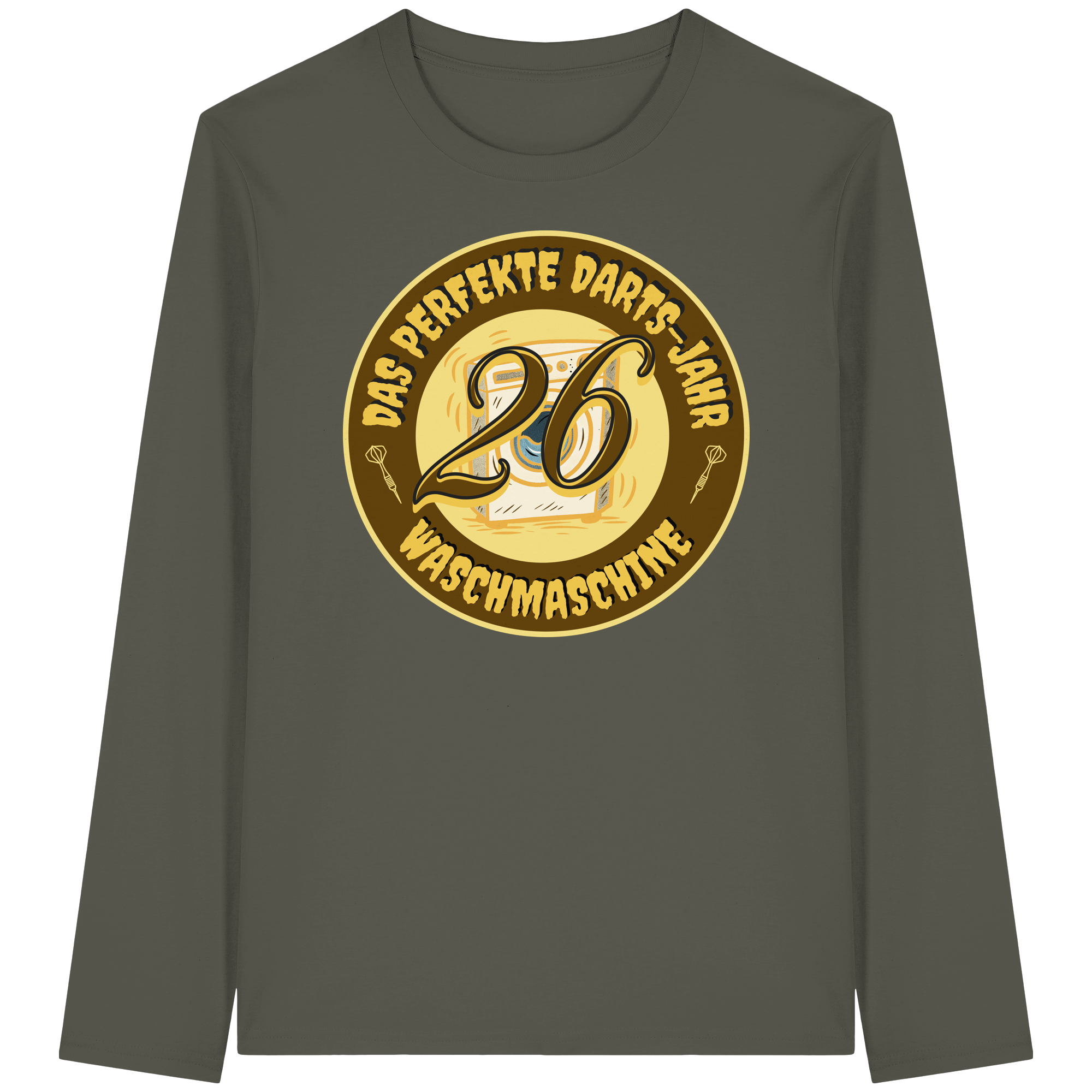 Darts-Longsleeve Motiv "Perfektes Dartsjahr" (Druck vorne)