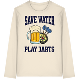 Darts-Langarmshirt Motiv "Save Water" (Druck vorne)
