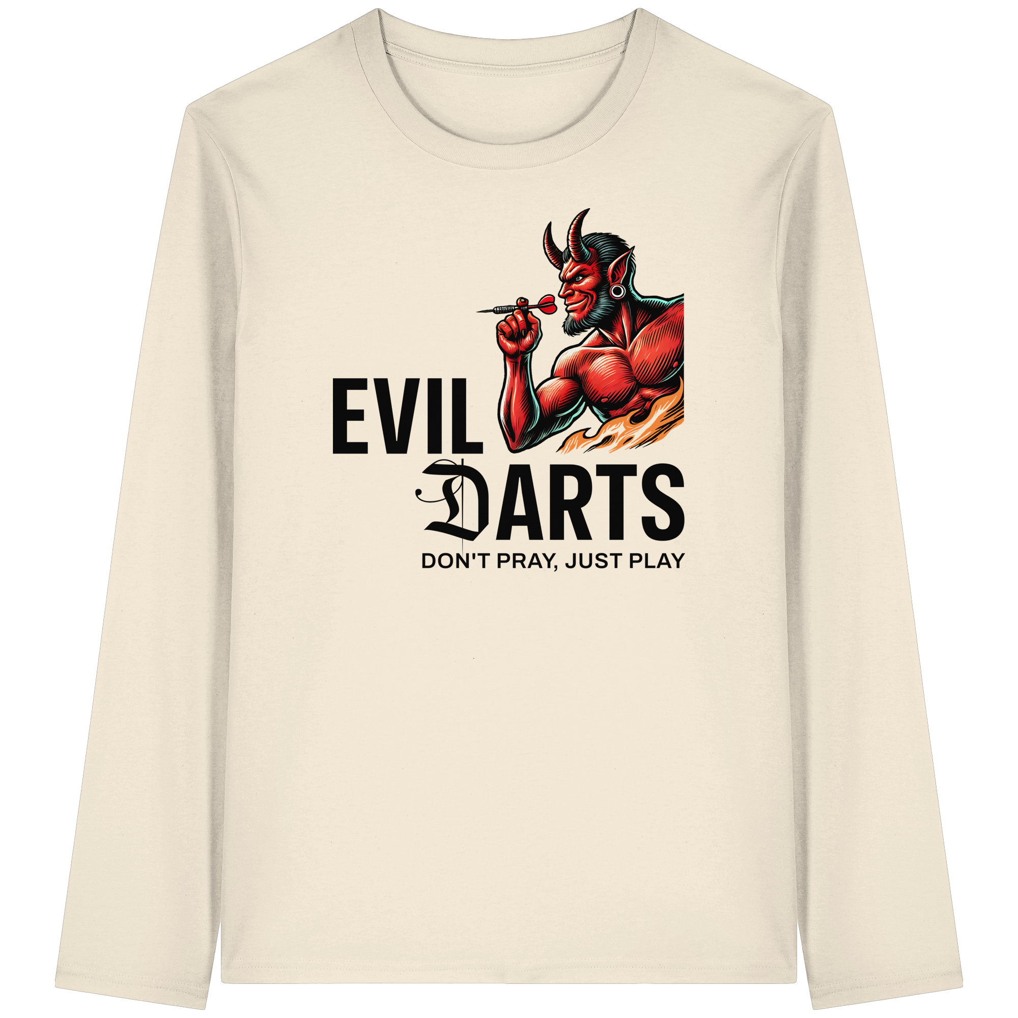 Darts-Longsleeve Motiv "Evil Darts" (Druck vorne)