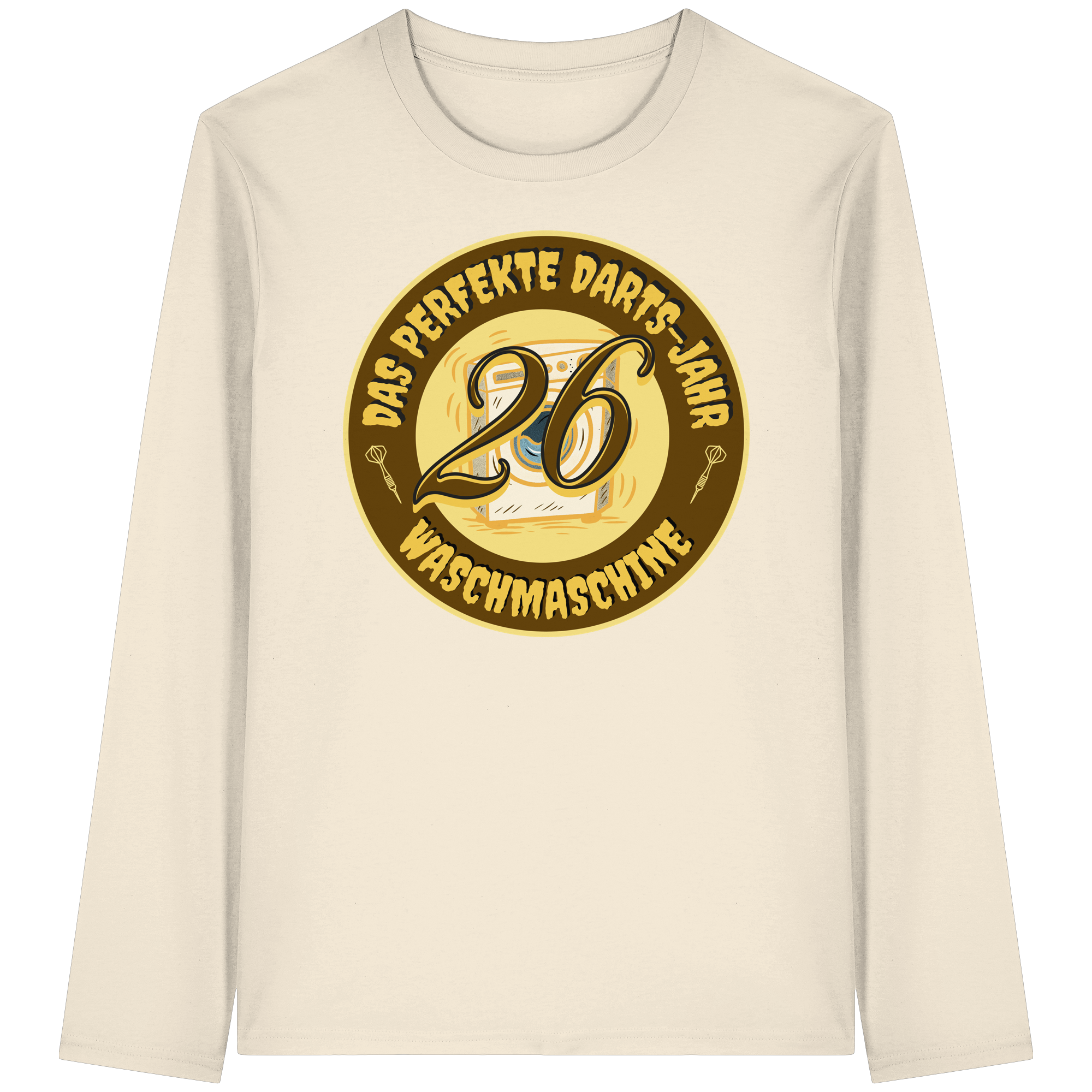 Darts-Longsleeve Motiv "Perfektes Dartsjahr" (Druck vorne)