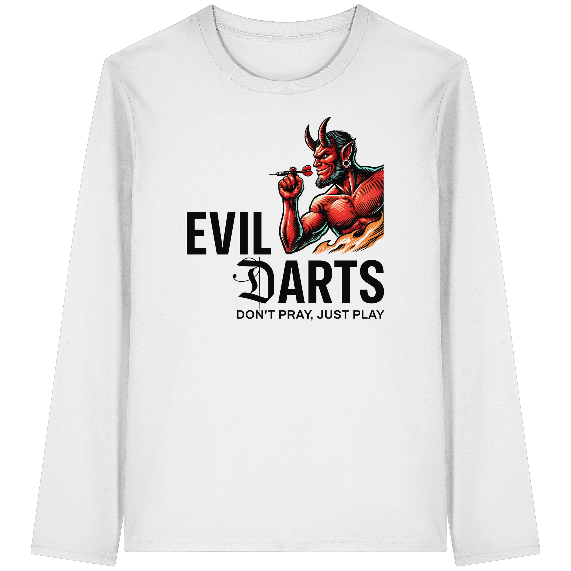Darts-Longsleeve Motiv "Evil Darts" (Druck vorne)