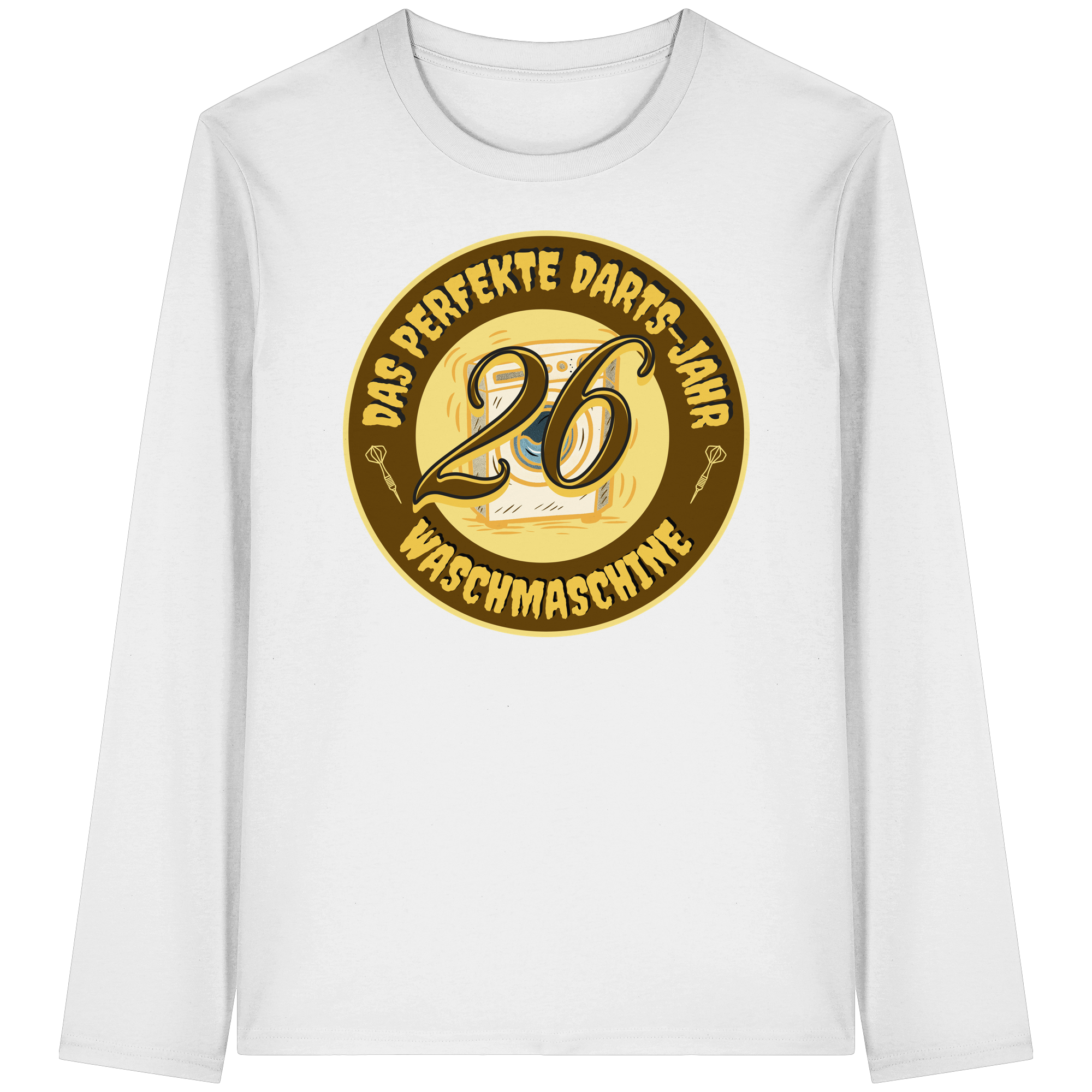 Darts-Longsleeve Motiv "Perfektes Dartsjahr" (Druck vorne)