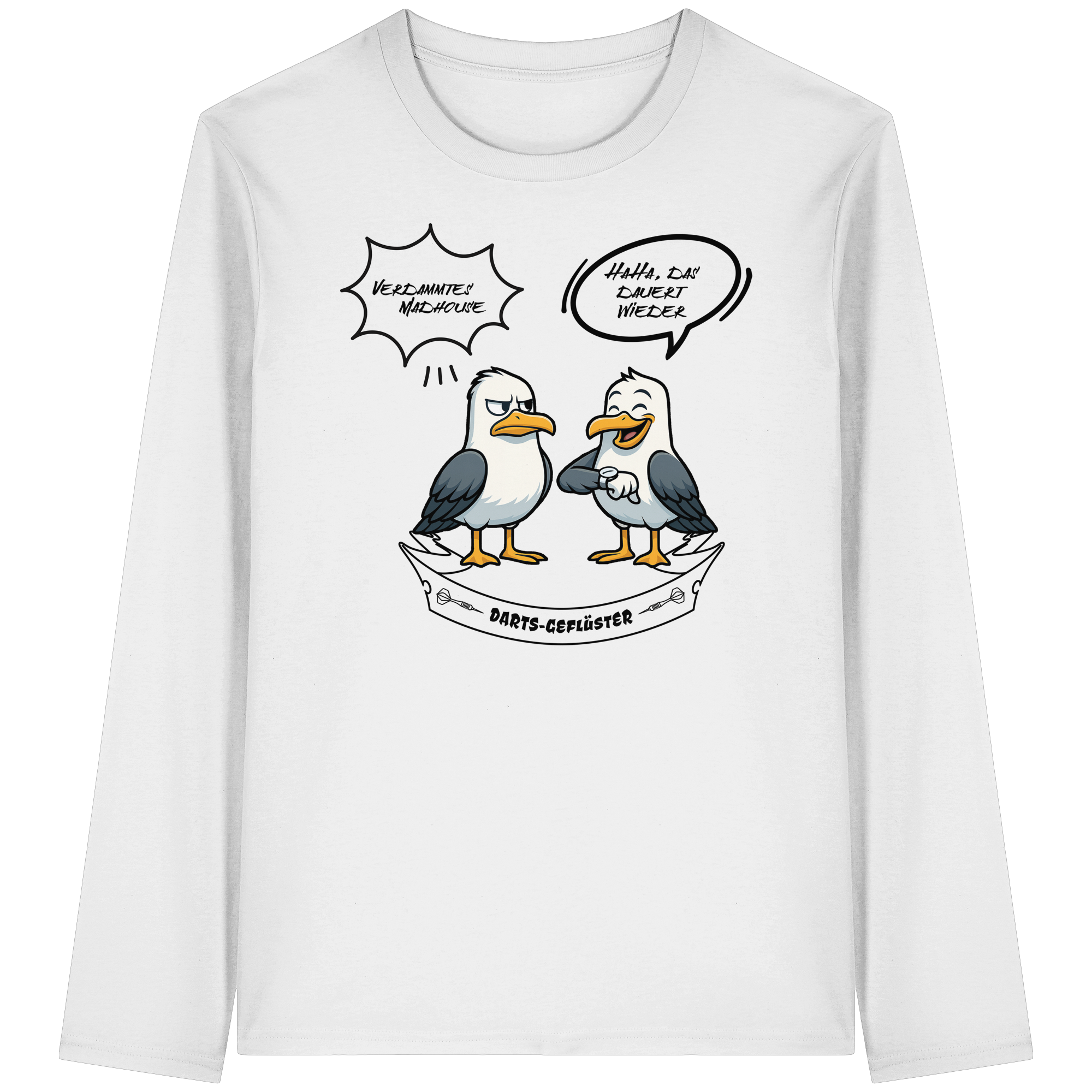 Darts-Langarmshirt Motiv "Madhouse" (Druck vorne)