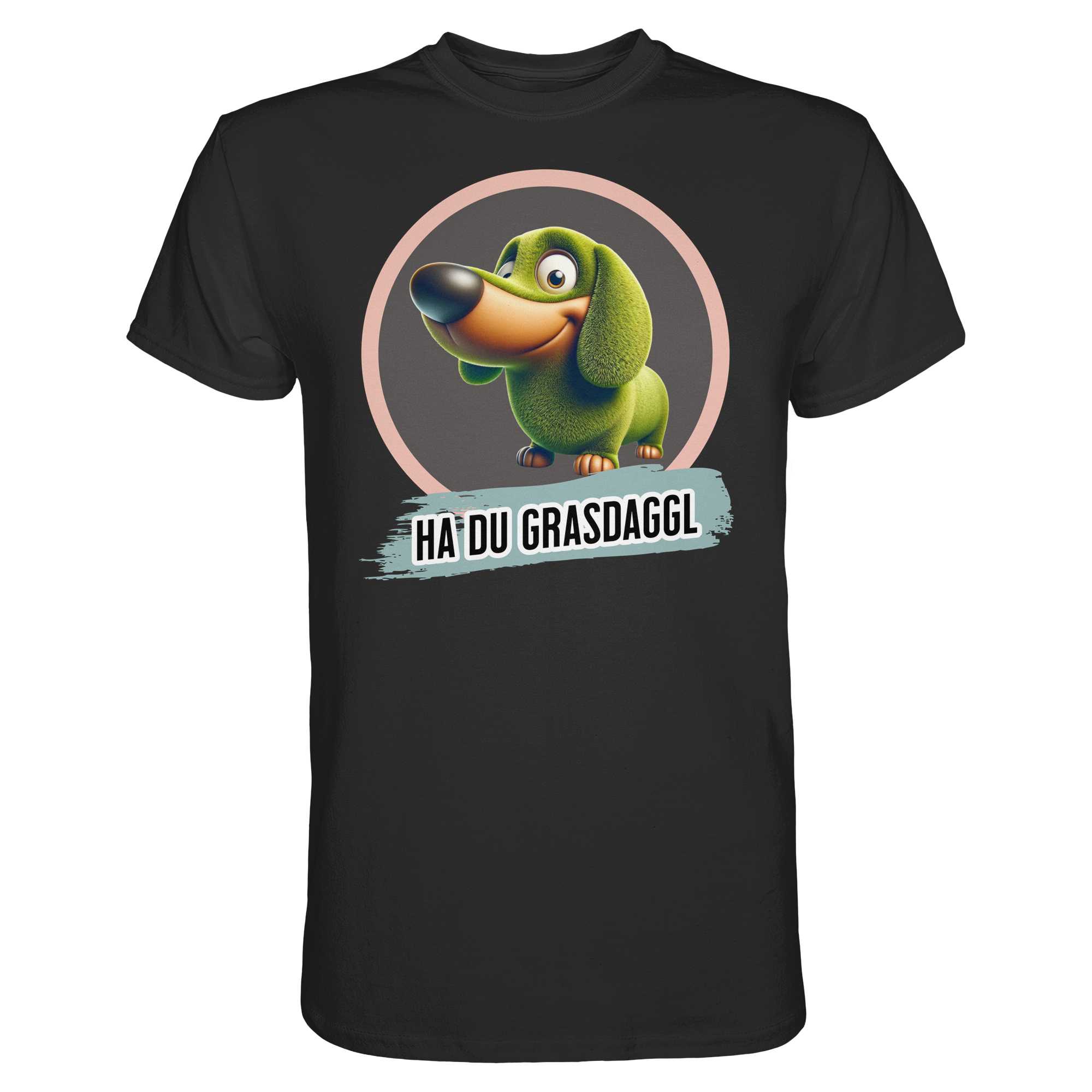 Fun-T-Shirt Motiv "Du Grasdaggl" (Druck vorne)