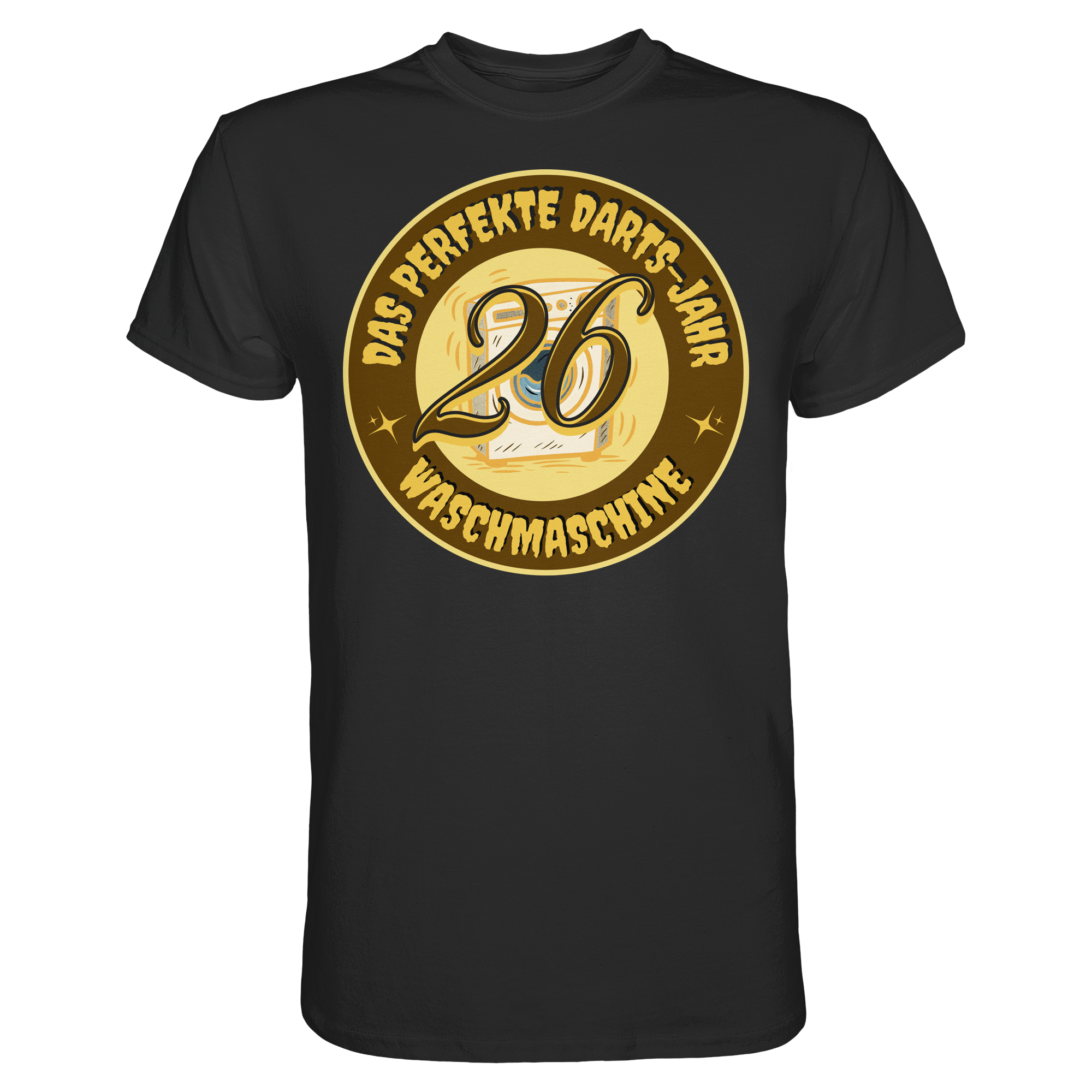 Darts-T-Shirt Motiv "Perfektes Dartsjahr" (Druck vorne)