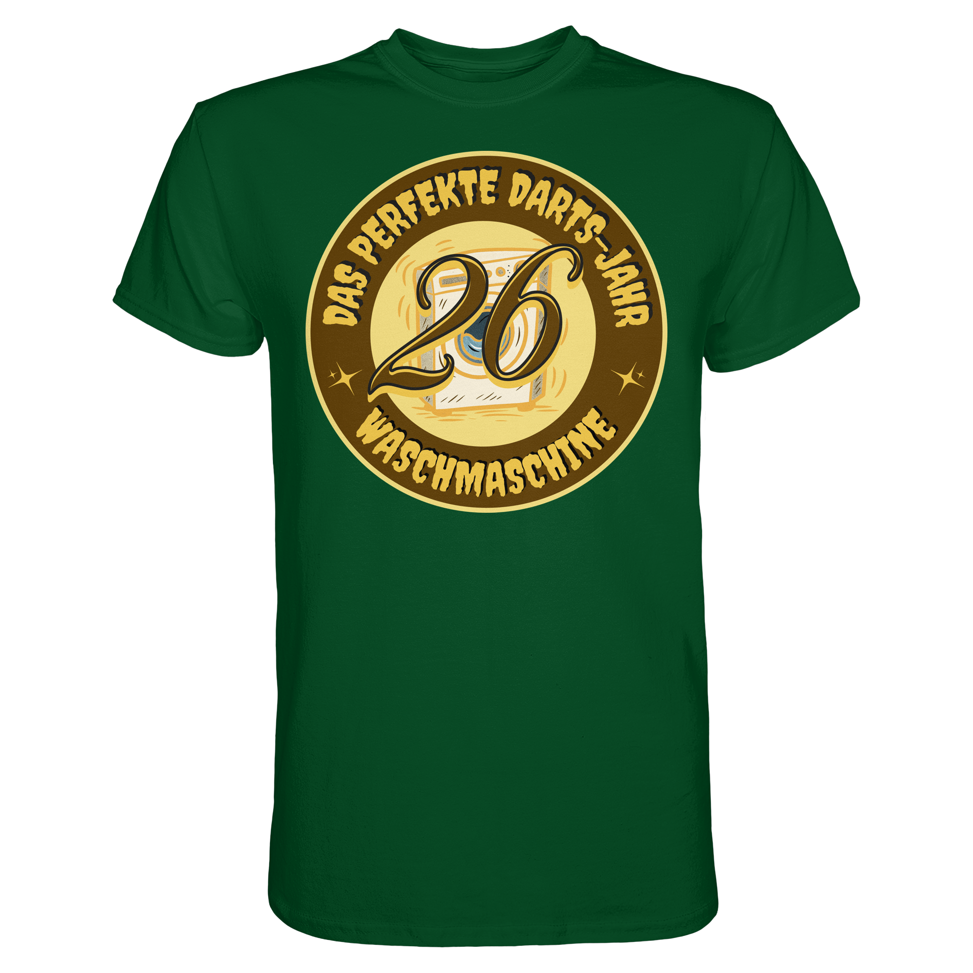 Darts-T-Shirt Motiv "Perfektes Dartsjahr" (Druck vorne)