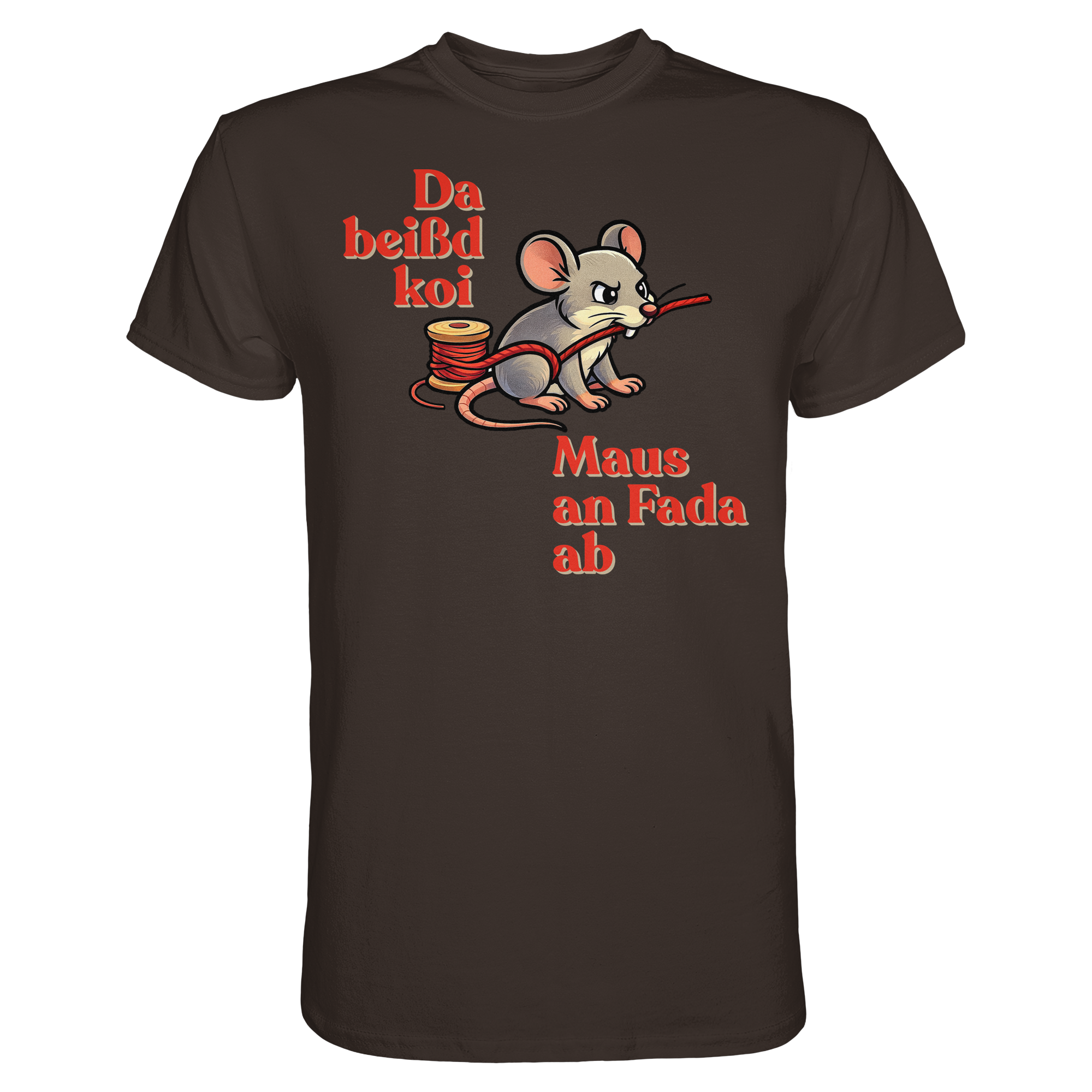 Fun-T-Shirt Motiv "Maus ond Fada" (Druck vorne)