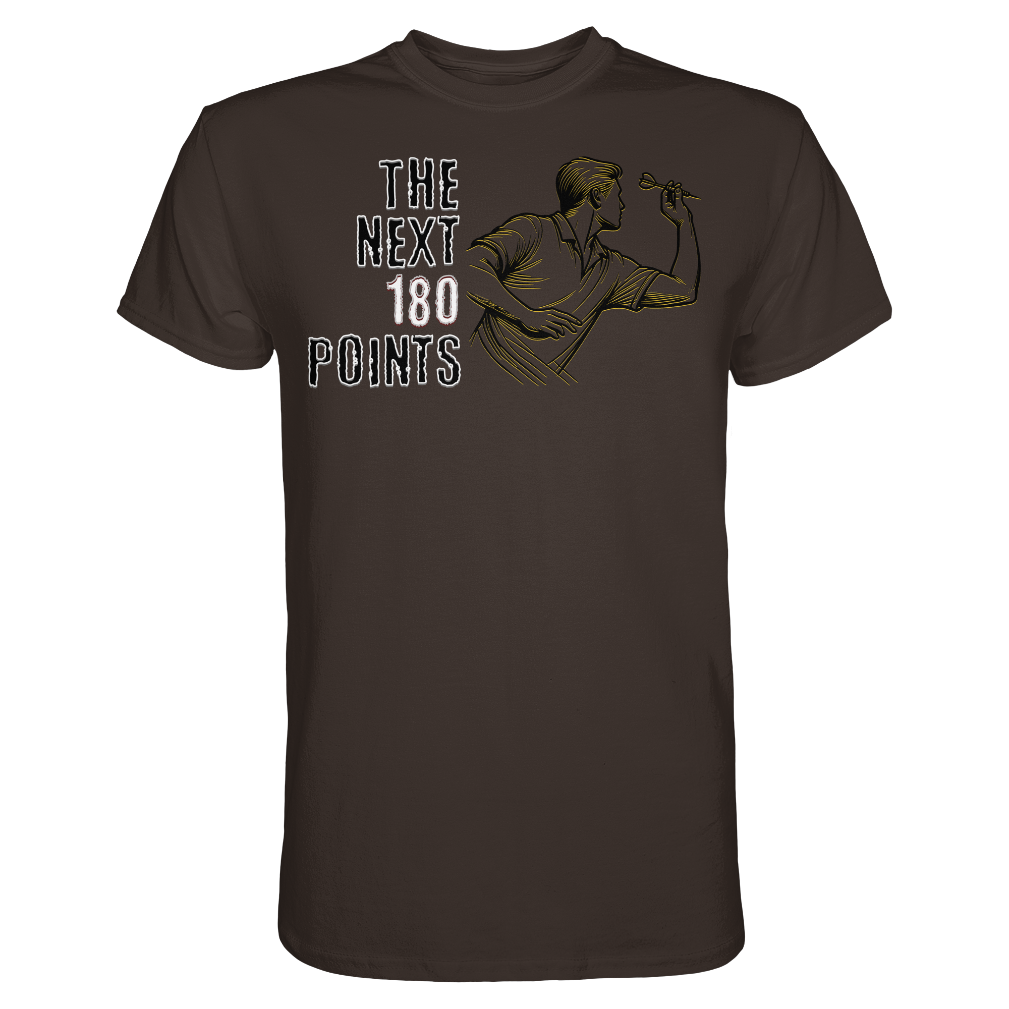Darts-T-Shirt Motiv "Next 180 Points" (Druck vorne)