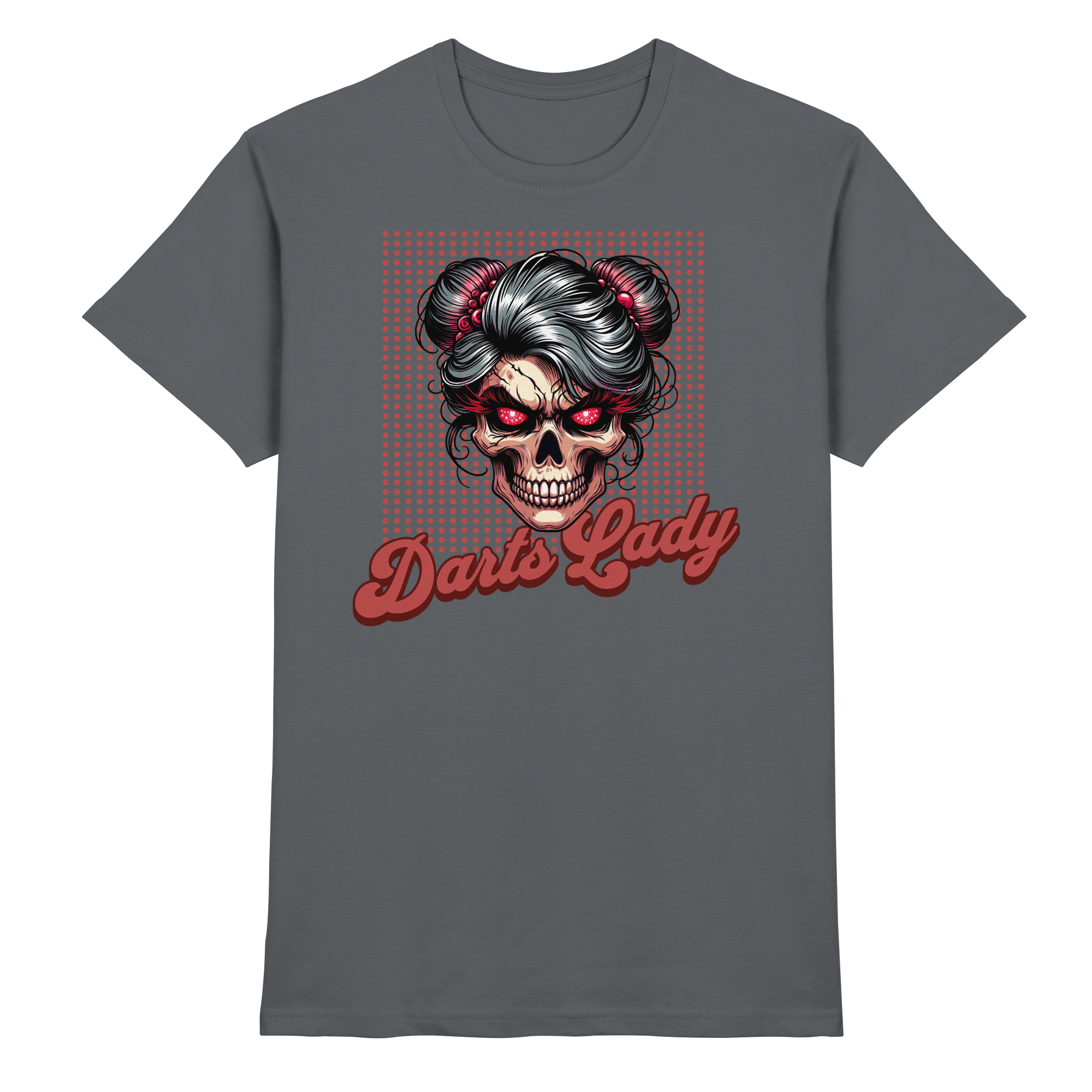 Darts-T-Shirt Motiv "Darts-Lady" (Druck vorne)