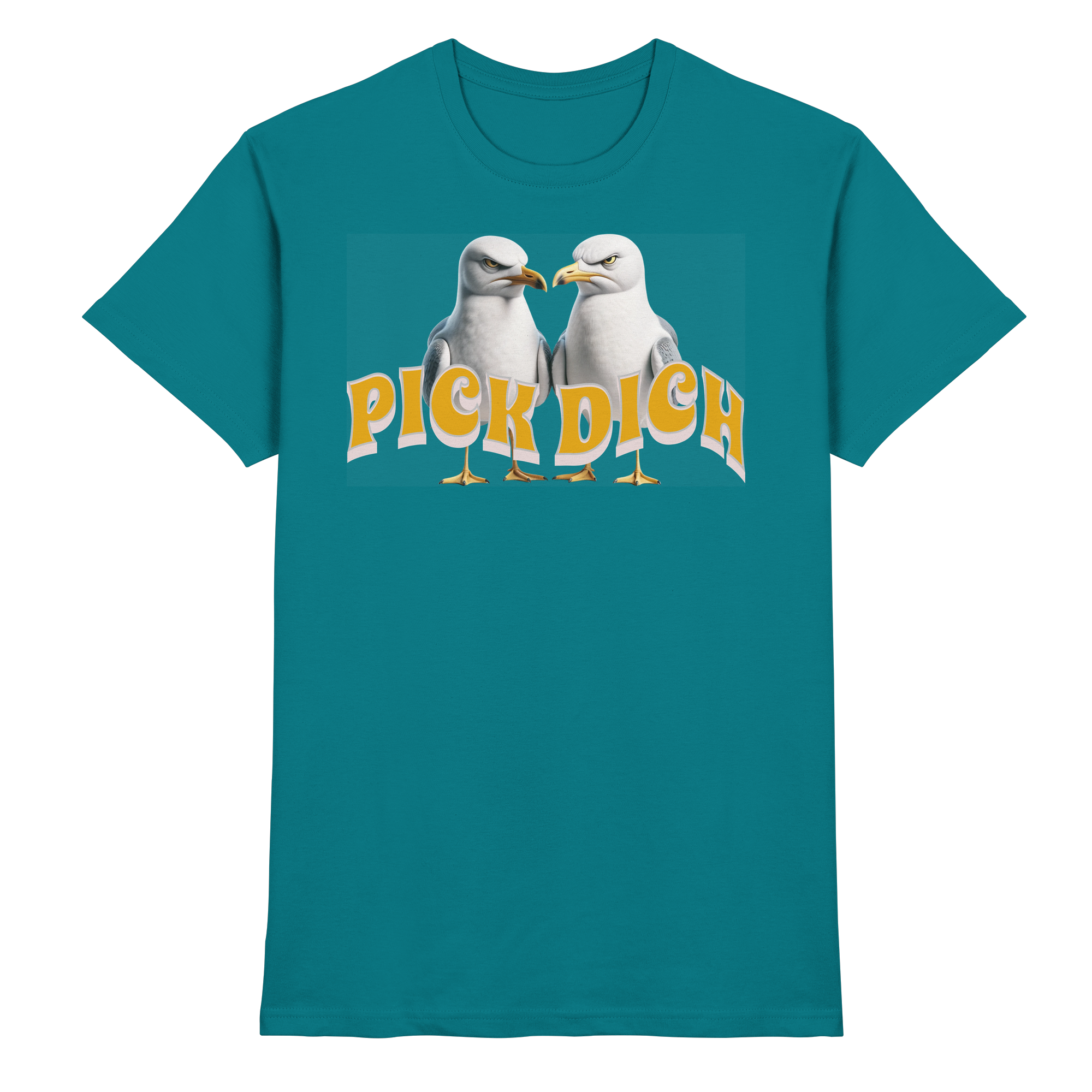 Fun-T-Shirt Motiv "Pick Dich" (Druck vorne)