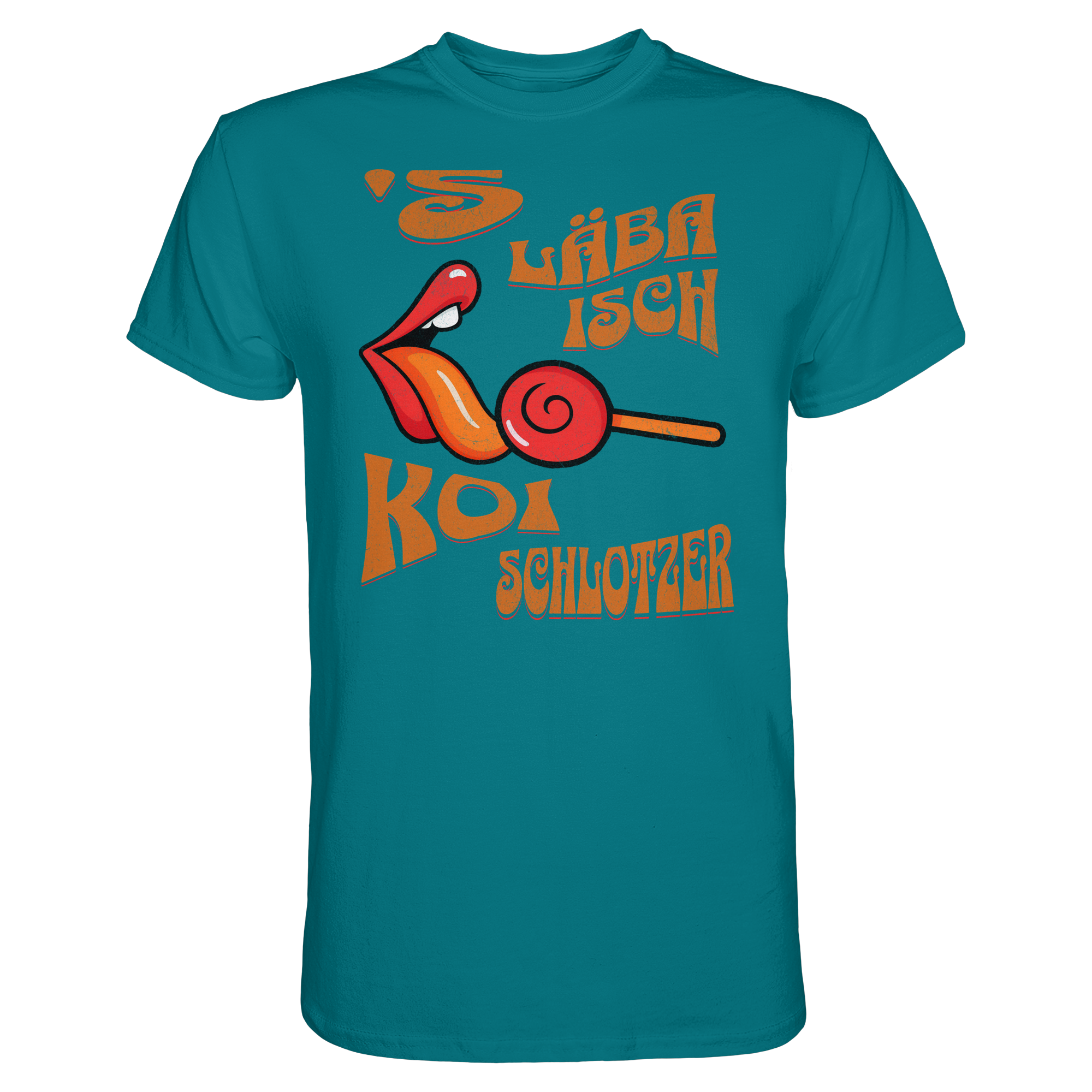 Fun-T-Shirt Motiv "Koi Schlotzer" (Druck vorne)