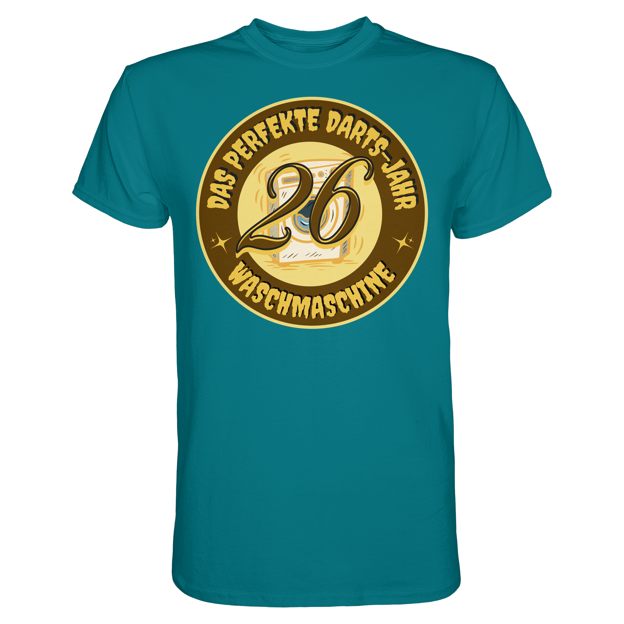 Darts-T-Shirt Motiv "Perfektes Dartsjahr" (Druck vorne)