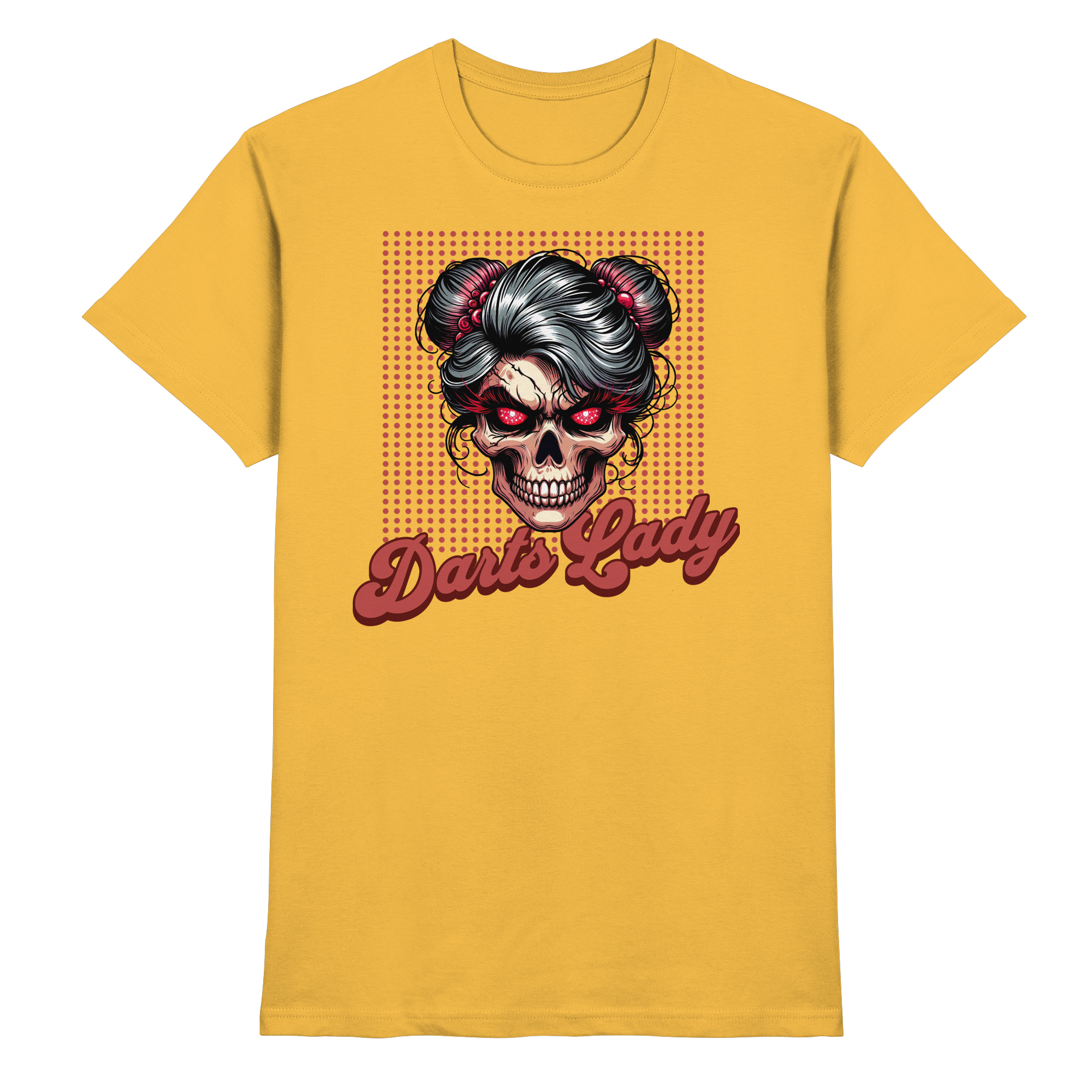 Darts-T-Shirt Motiv "Darts-Lady" (Druck vorne)