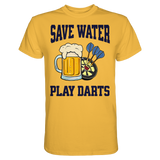 Darts-T-Shirt Motiv "Save Water" (Druck vorne)