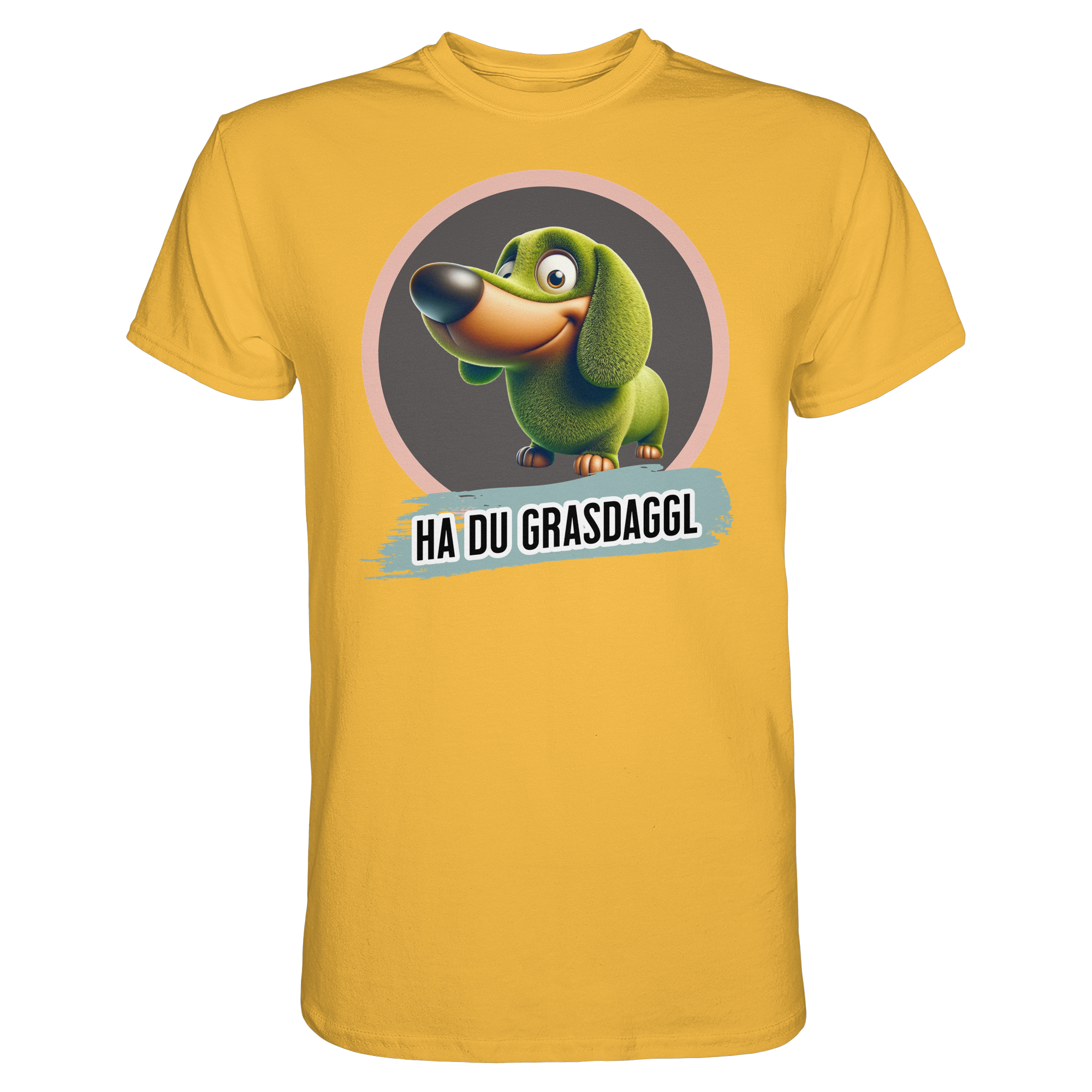 Fun-T-Shirt Motiv "Du Grasdaggl" (Druck vorne)