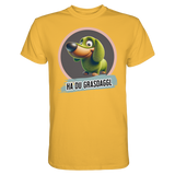 Fun-T-Shirt Motiv "Du Grasdaggl" (Druck vorne)