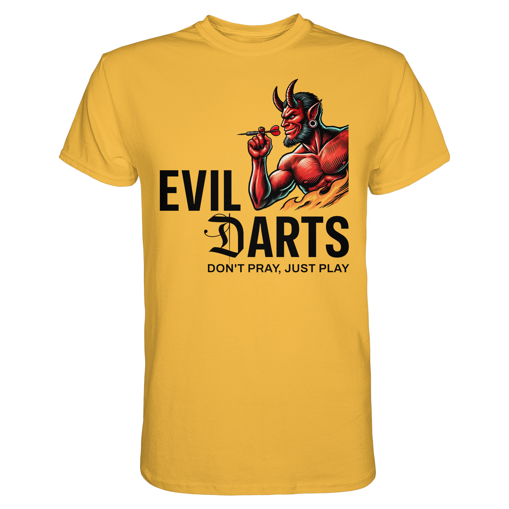 Darts-T-Shirt Motiv "Evil Darts" (Druck vorne)