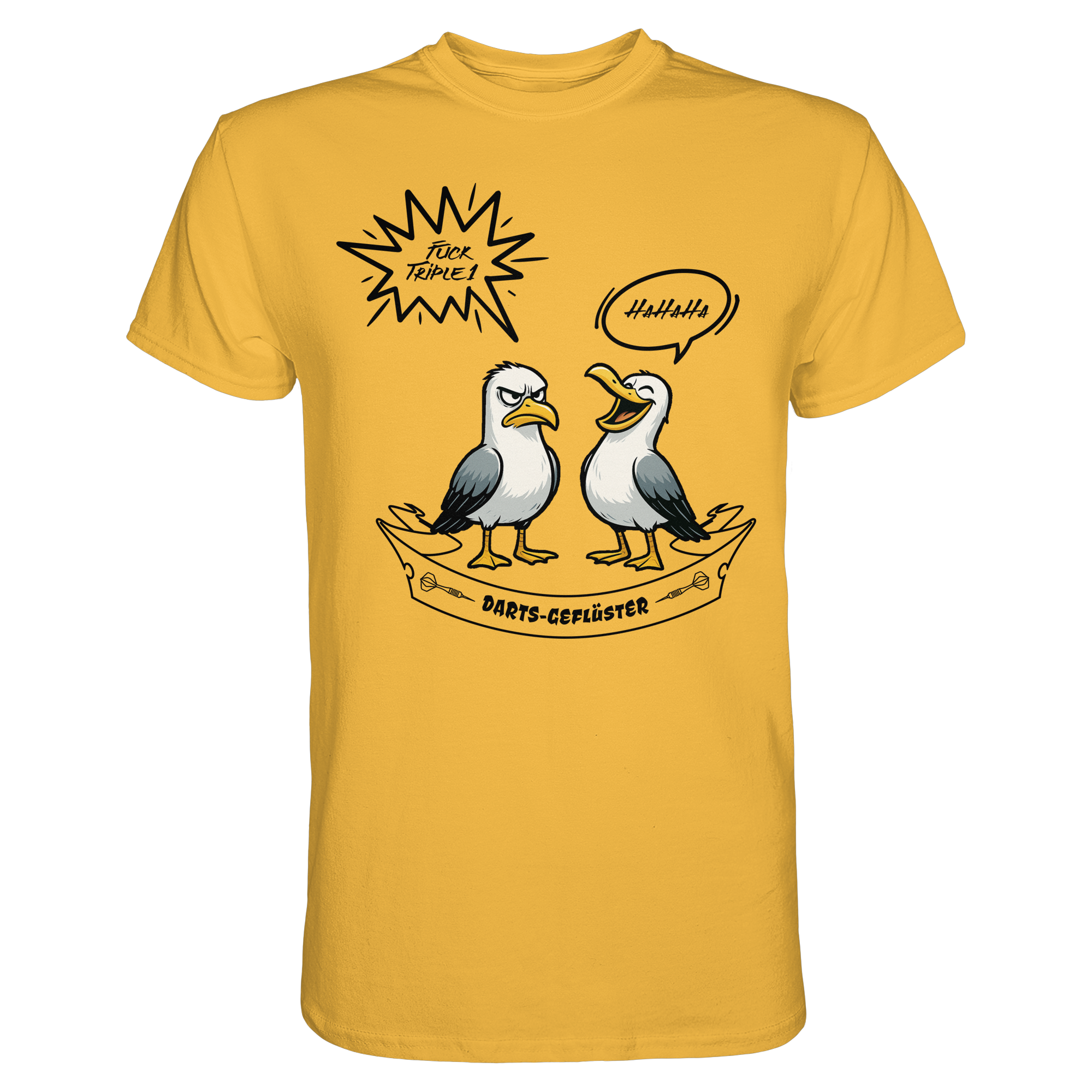 Darts-T-Shirt Motiv "Fuck Triple 1" (Druck vorne)