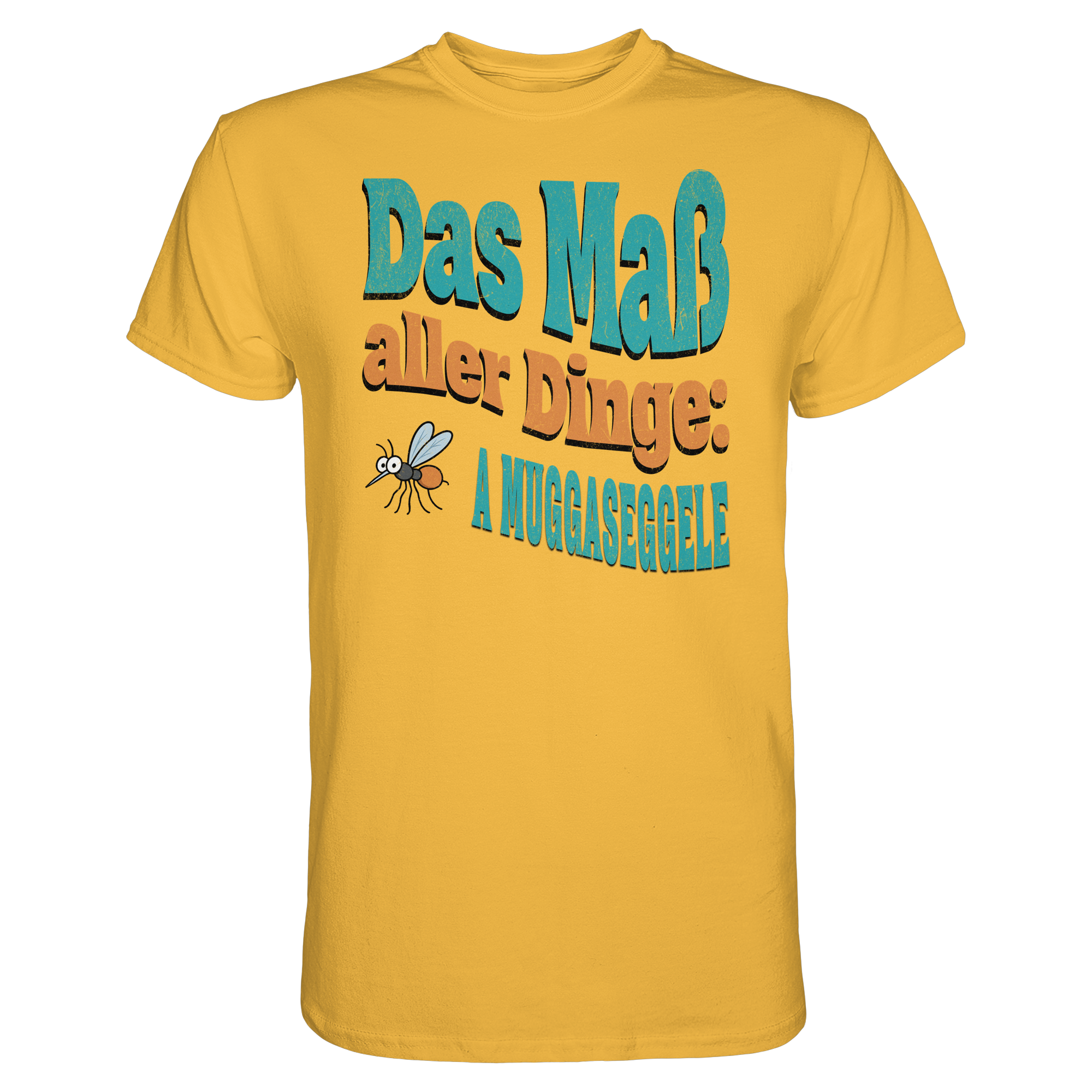 Fun-T-Shirt Motiv "Muggaseggele" (Druck vorne)