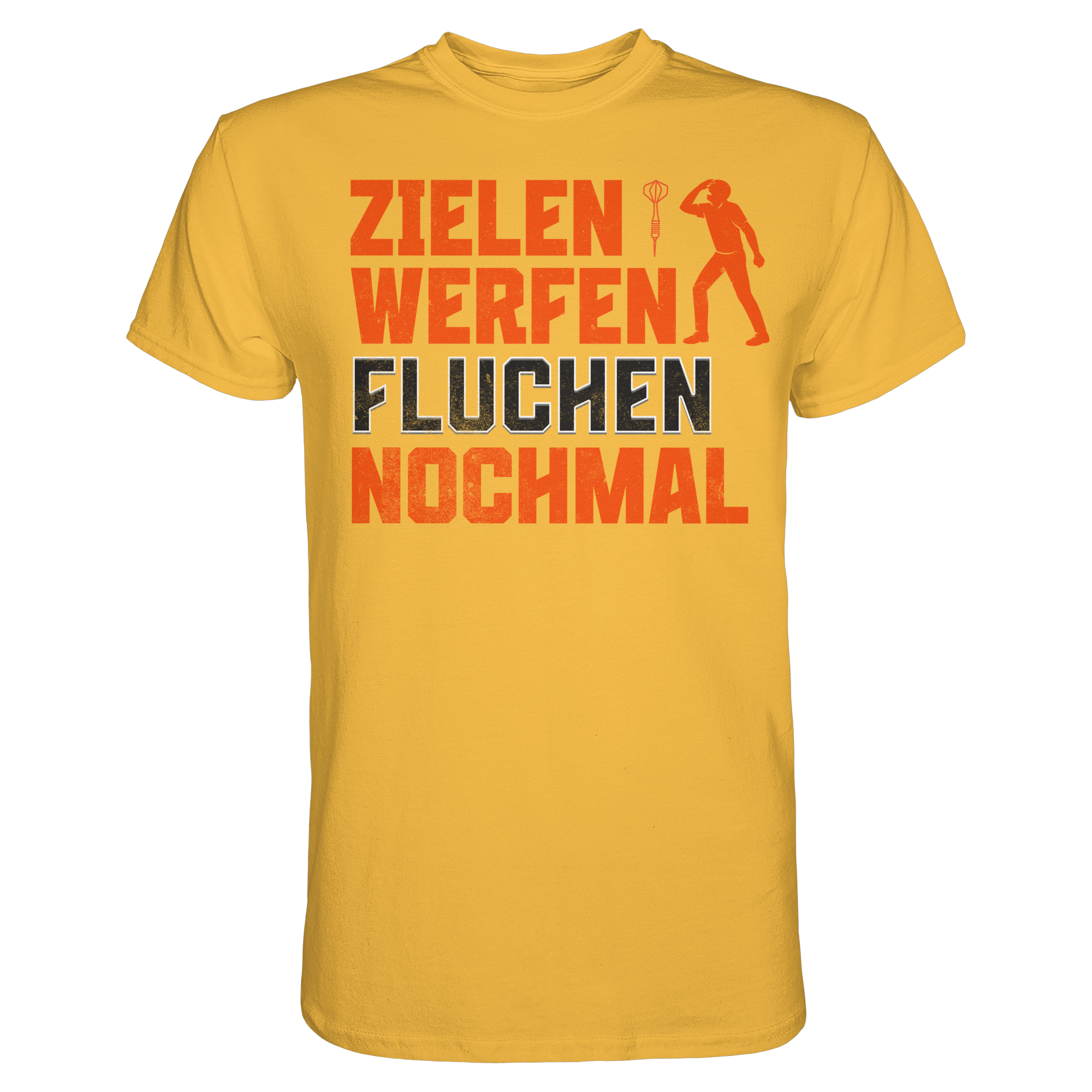 Darts-T-Shirt Motiv "Dartsfluch" (Druck vorne)