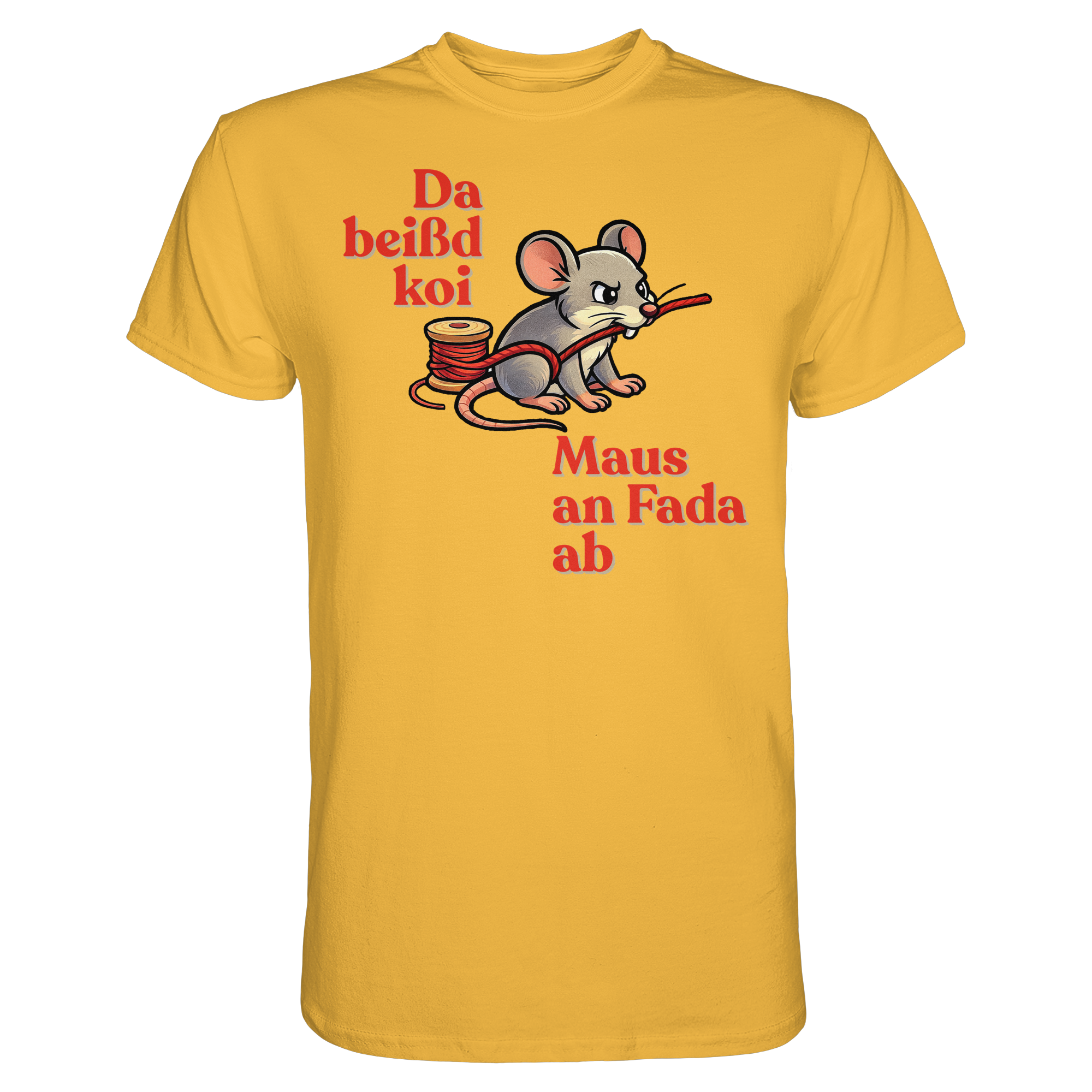 Fun-T-Shirt Motiv "Maus ond Fada" (Druck vorne)