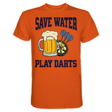 Darts-T-Shirt Motiv "Save Water" (Druck vorne)