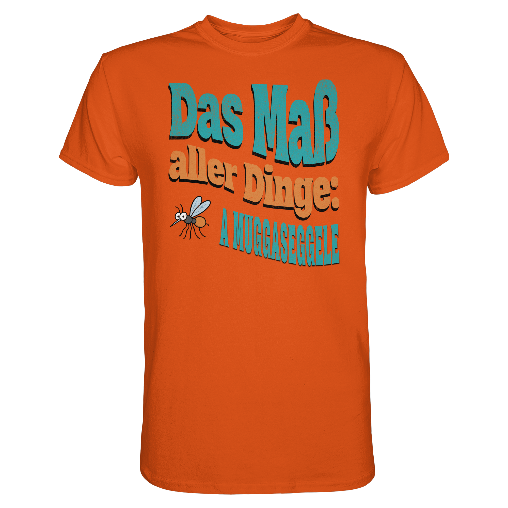 Fun-T-Shirt Motiv "Muggaseggele" (Druck vorne)