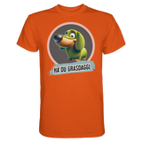 Fun-T-Shirt Motiv "Du Grasdaggl" (Druck vorne)