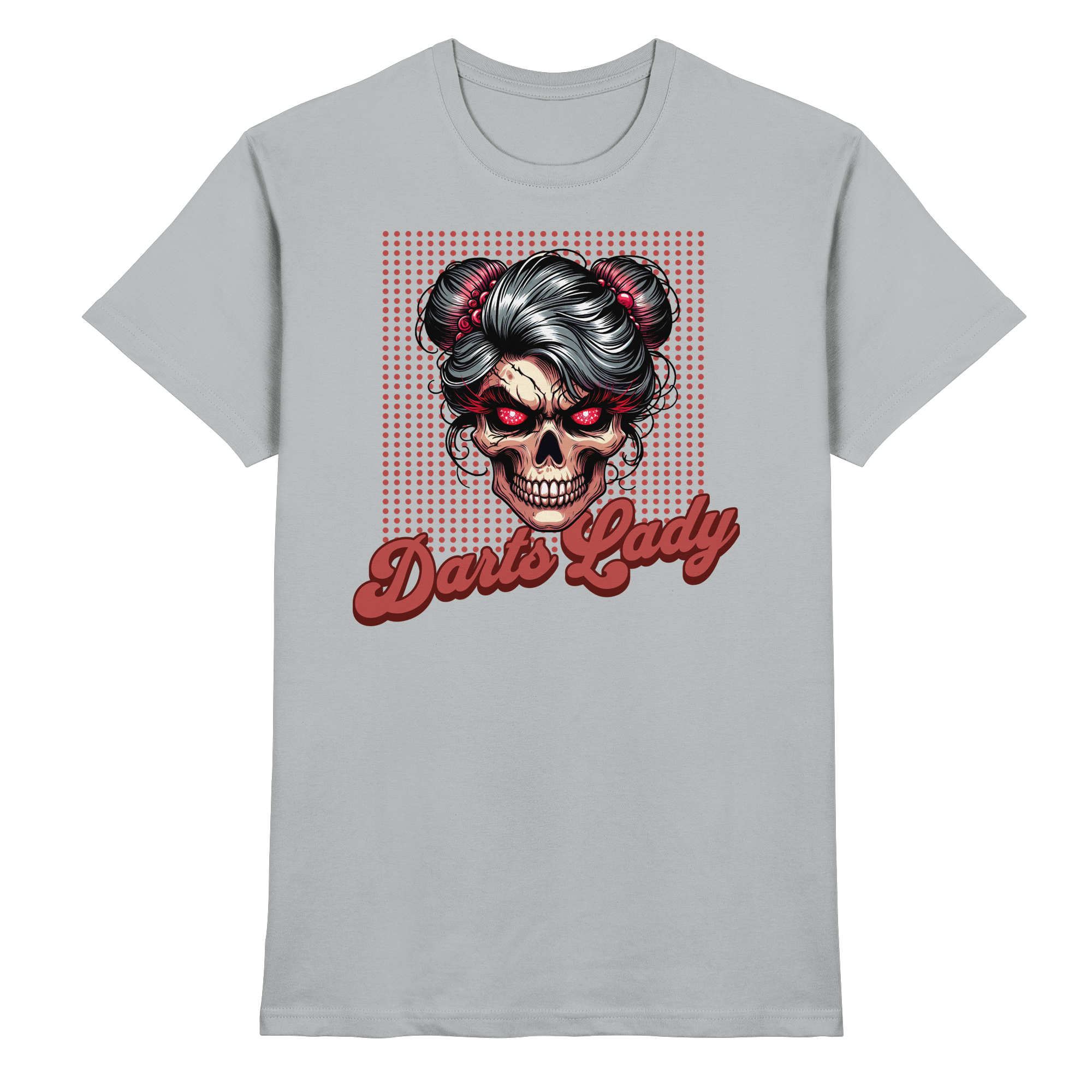 Darts-T-Shirt Motiv "Darts-Lady" (Druck vorne)