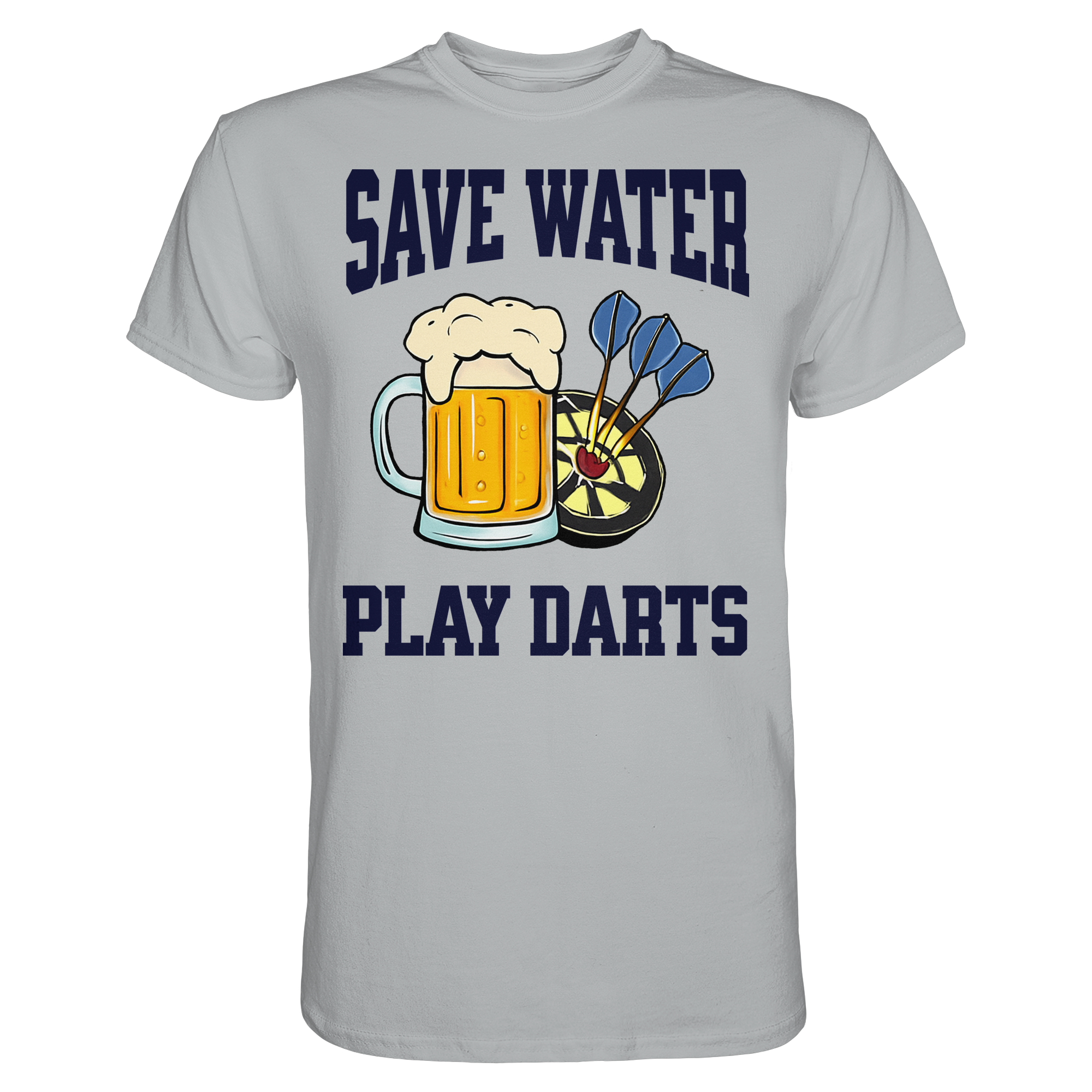 Darts-T-Shirt Motiv "Save Water" (Druck vorne)