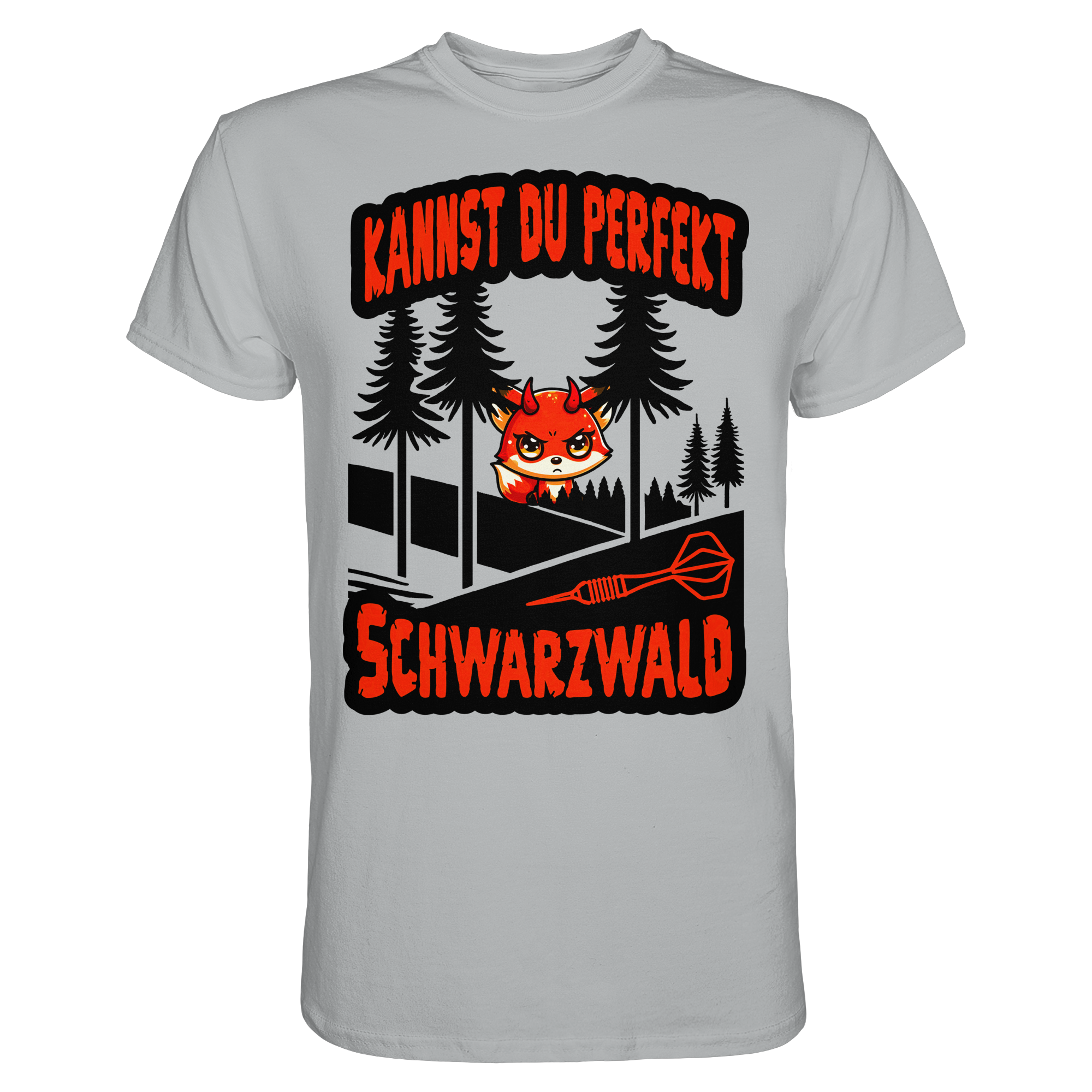 Darts-T-Shirt Motiv "Schwarzwald Perfekt" (Druck vorne)