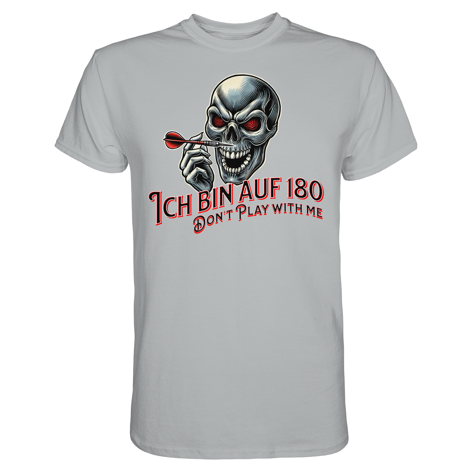 Darts-T-Shirt Motiv "Auf 180" (Druck vorne)