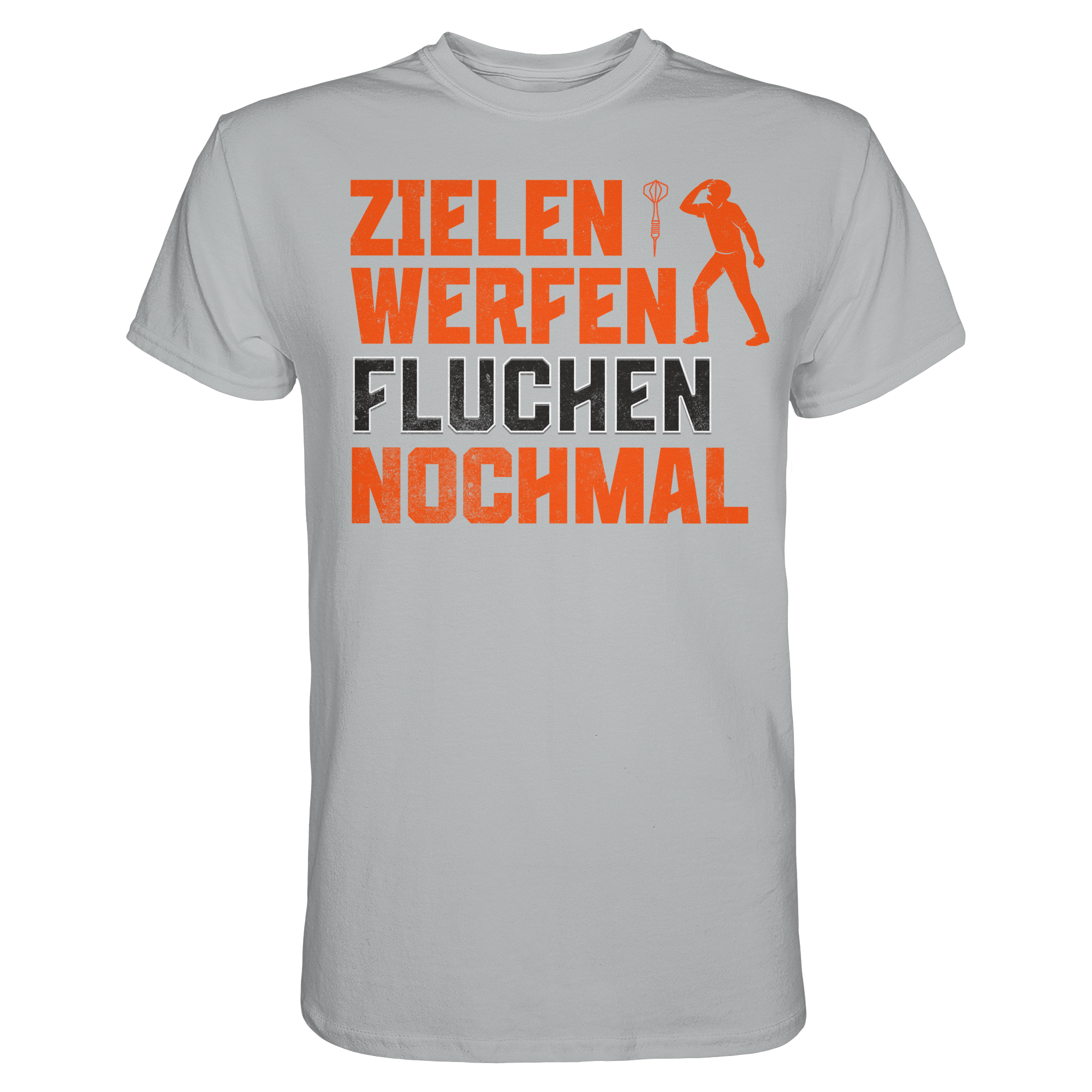 Darts-T-Shirt Motiv "Dartsfluch" (Druck vorne)