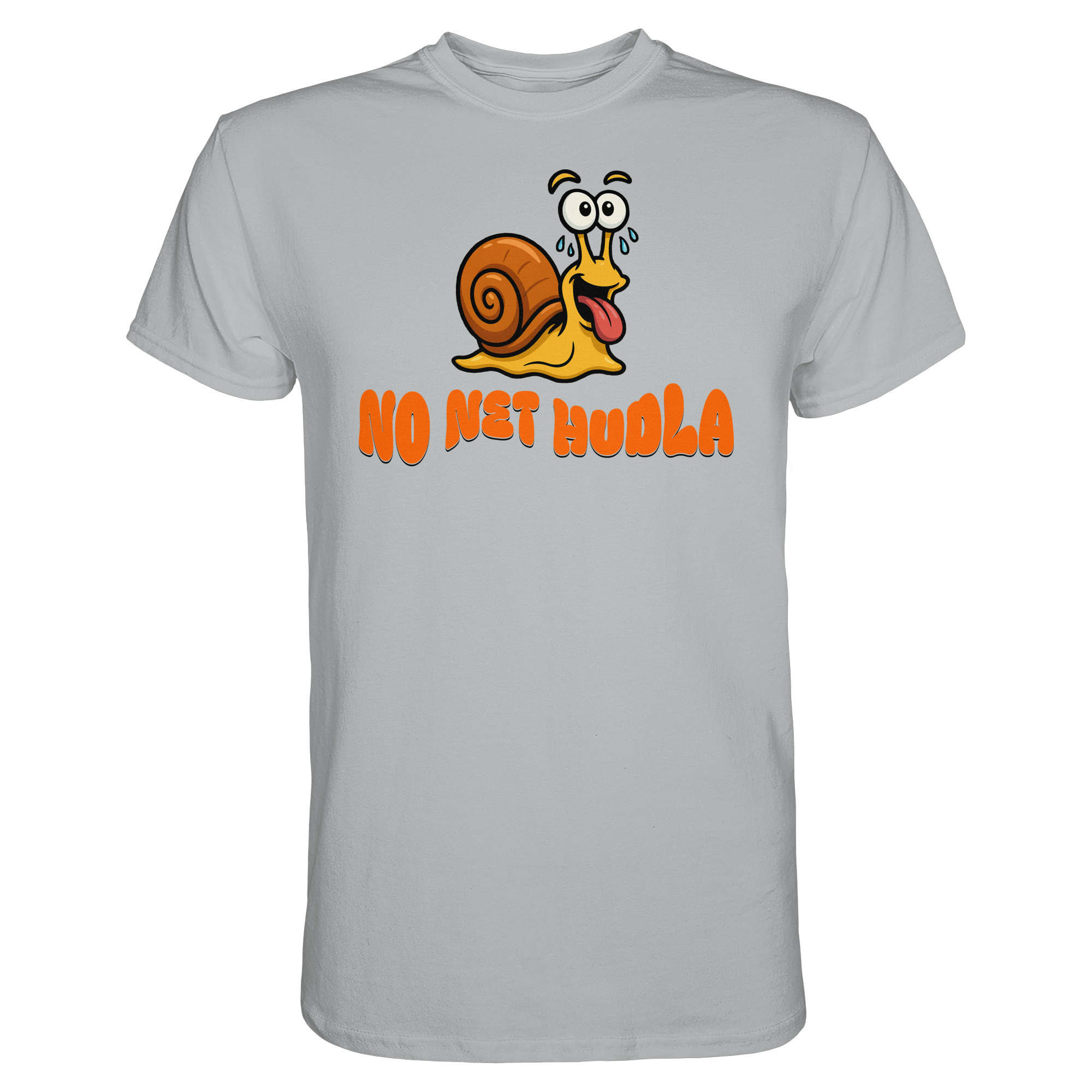 Fun-T-Shirt Motiv "No net hudla" (Druck vorne)