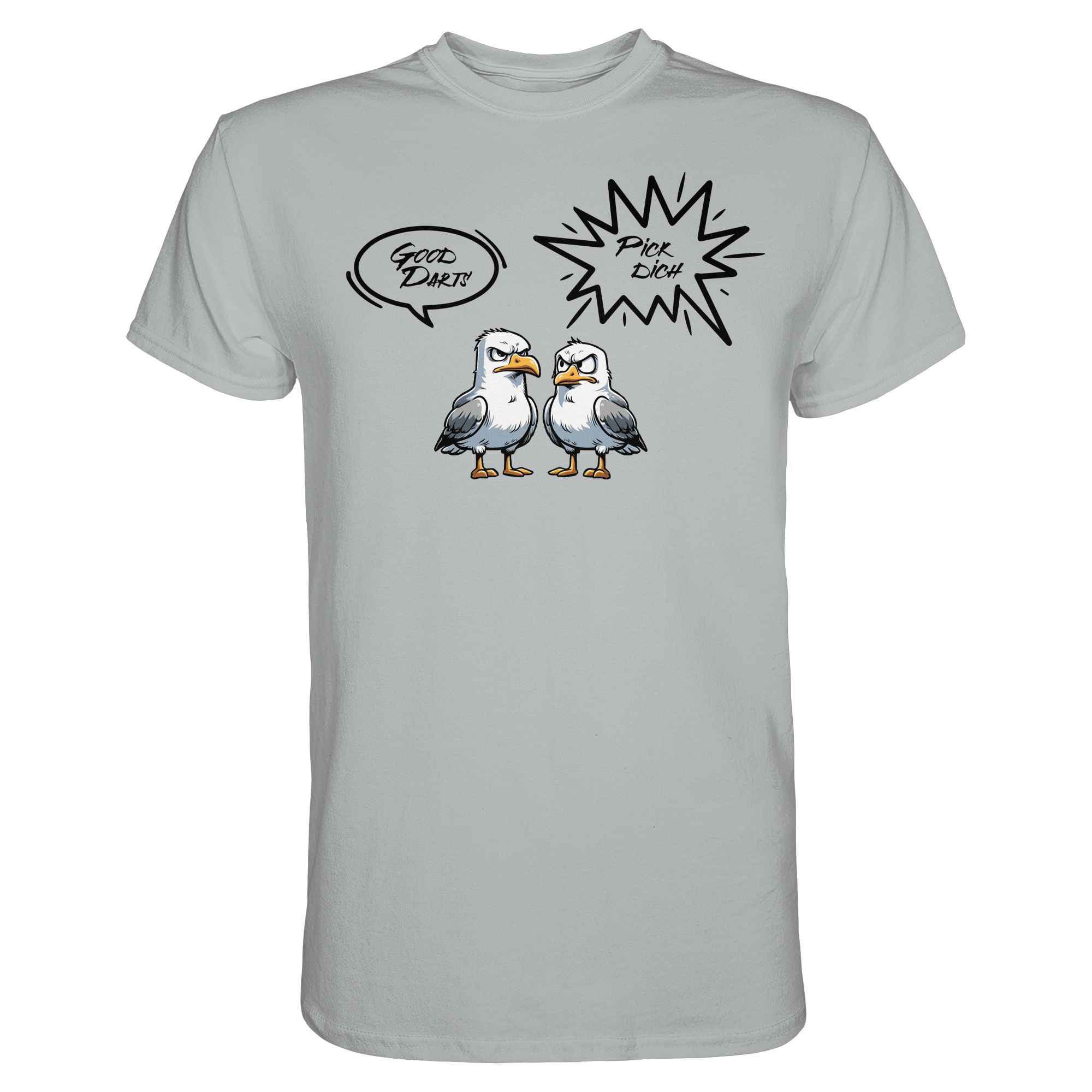Darts-T-Shirt Motiv "Pick Dich" (Druck vorne)