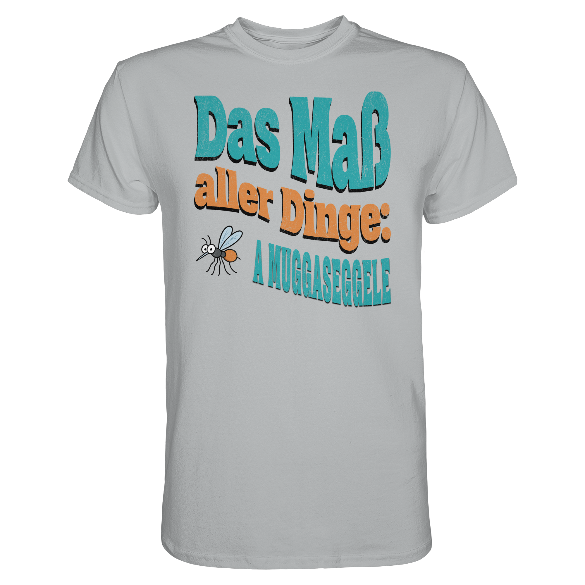 Fun-T-Shirt Motiv "Muggaseggele" (Druck vorne)