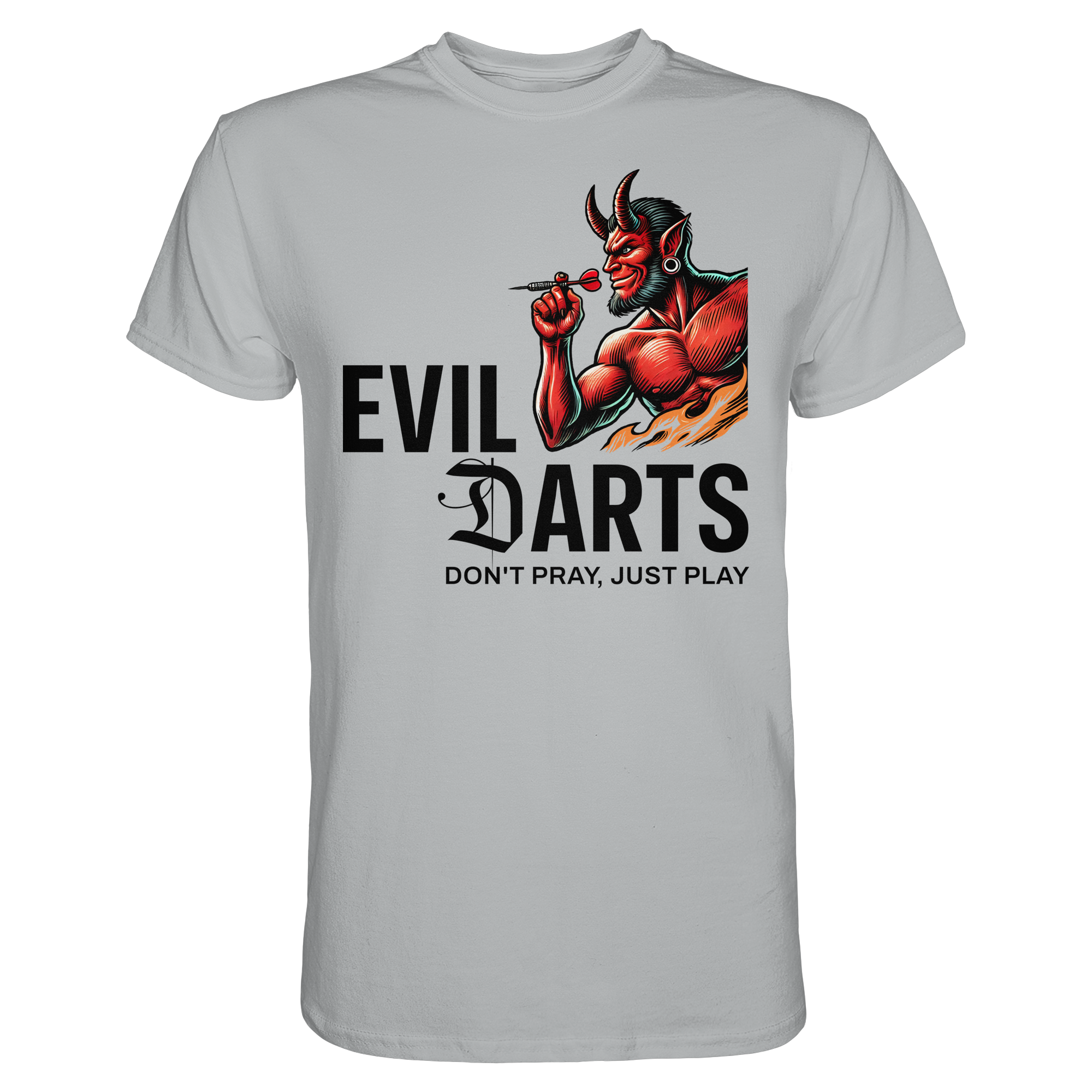 Darts-T-Shirt Motiv "Evil Darts" (Druck vorne)