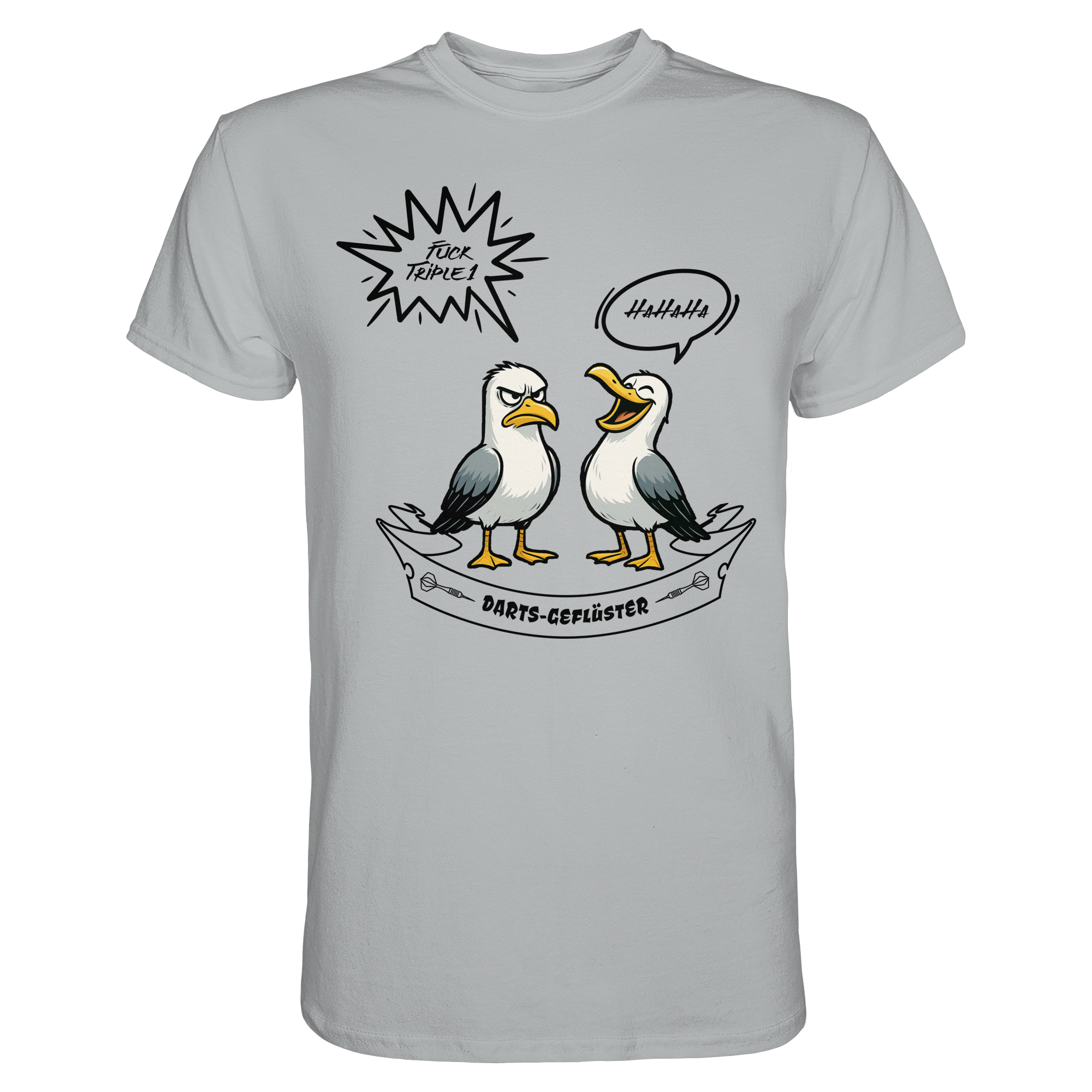 Darts-T-Shirt Motiv "Fuck Triple 1" (Druck vorne)