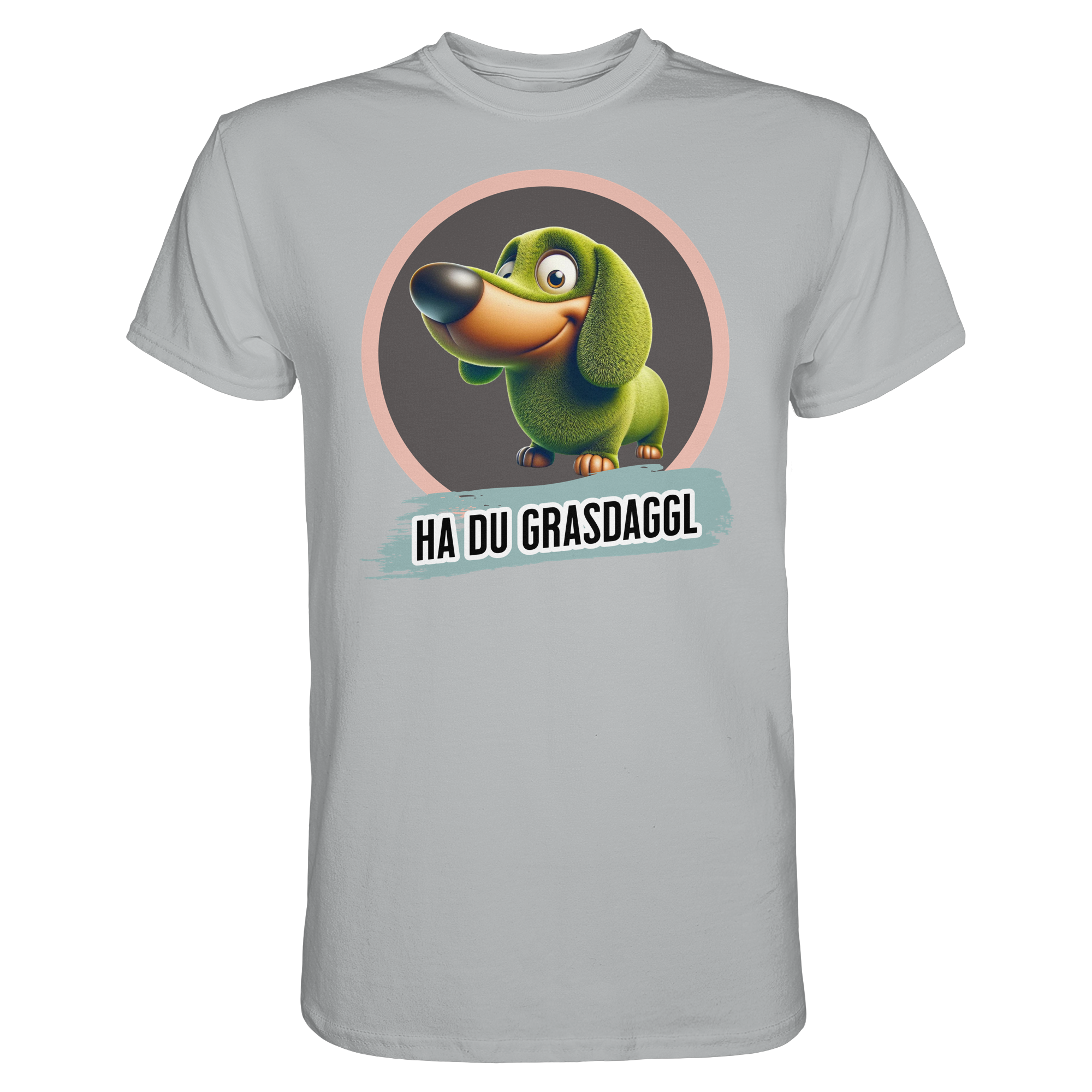Fun-T-Shirt Motiv "Du Grasdaggl" (Druck vorne)