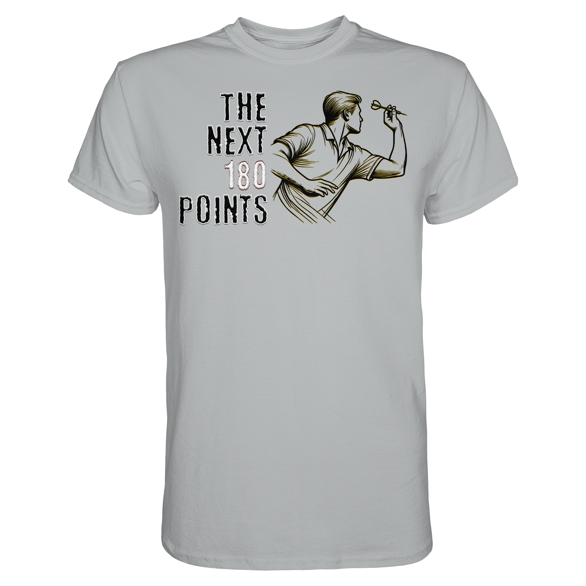 Darts-T-Shirt Motiv "Next 180 Points" (Druck vorne)