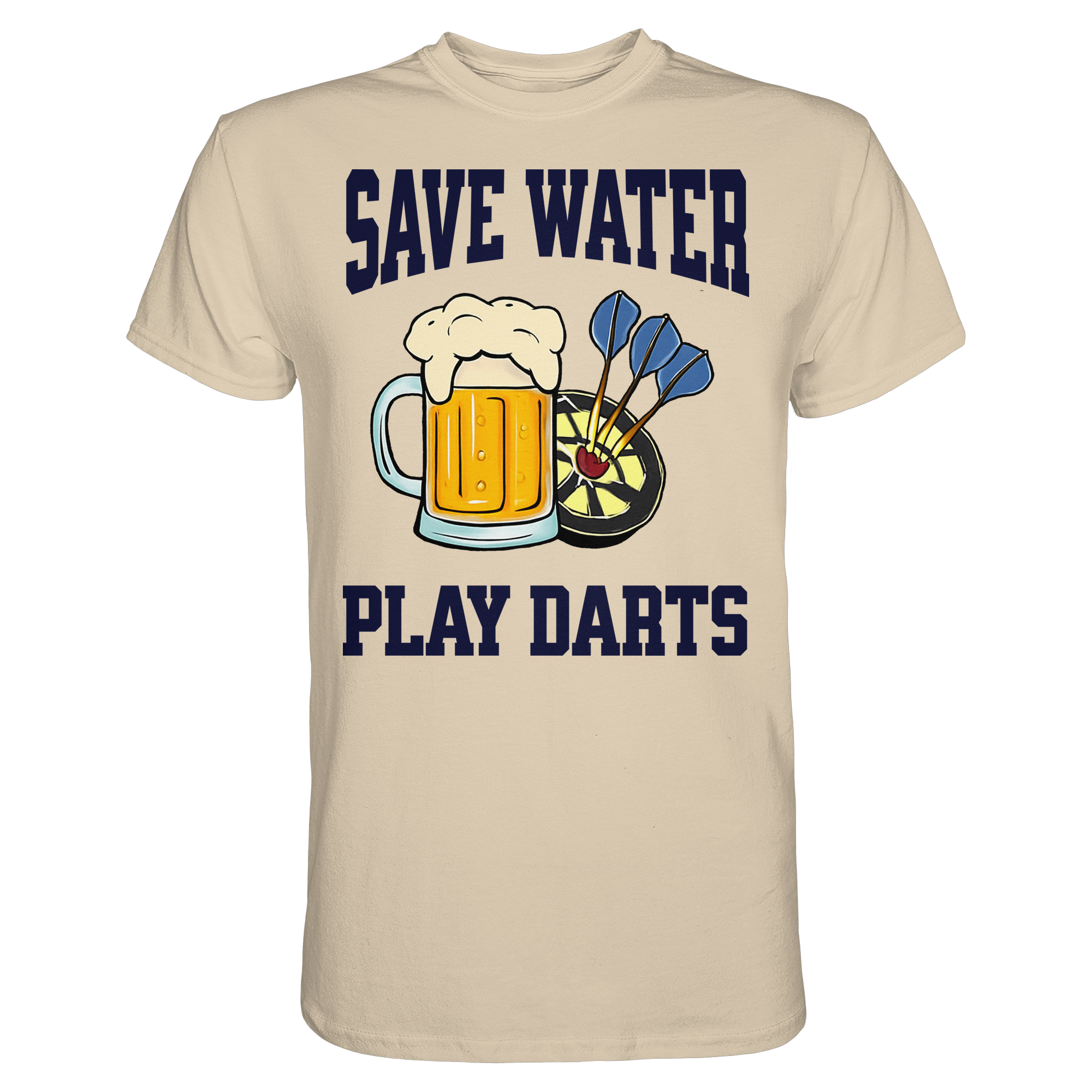 Darts-T-Shirt Motiv "Save Water" (Druck vorne)