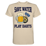Darts-T-Shirt Motiv "Save Water" (Druck vorne)